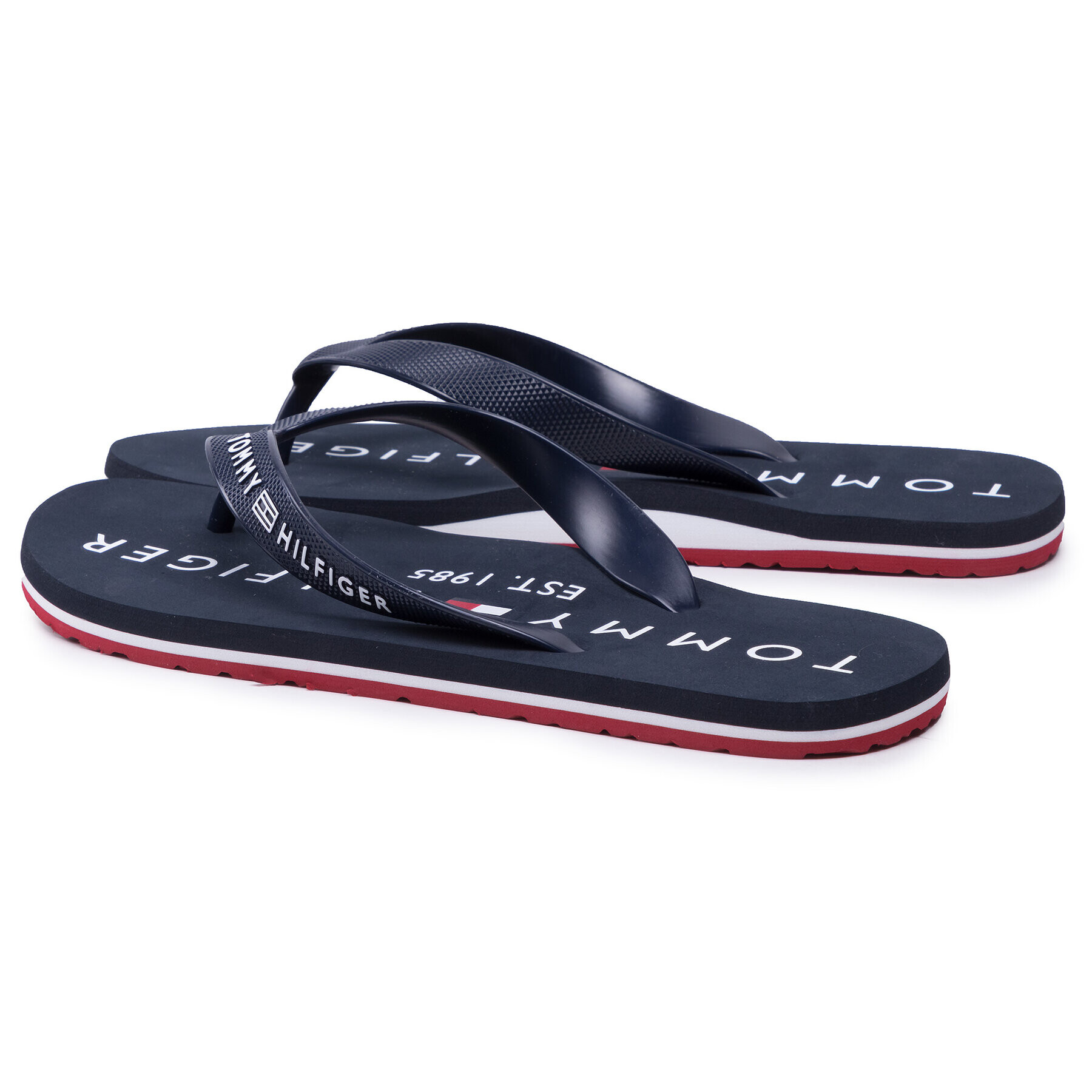 Tommy Hilfiger Žabky Hilfiger Print Beach Sandal FM0FM03382 Tmavomodrá - Pepit.cz