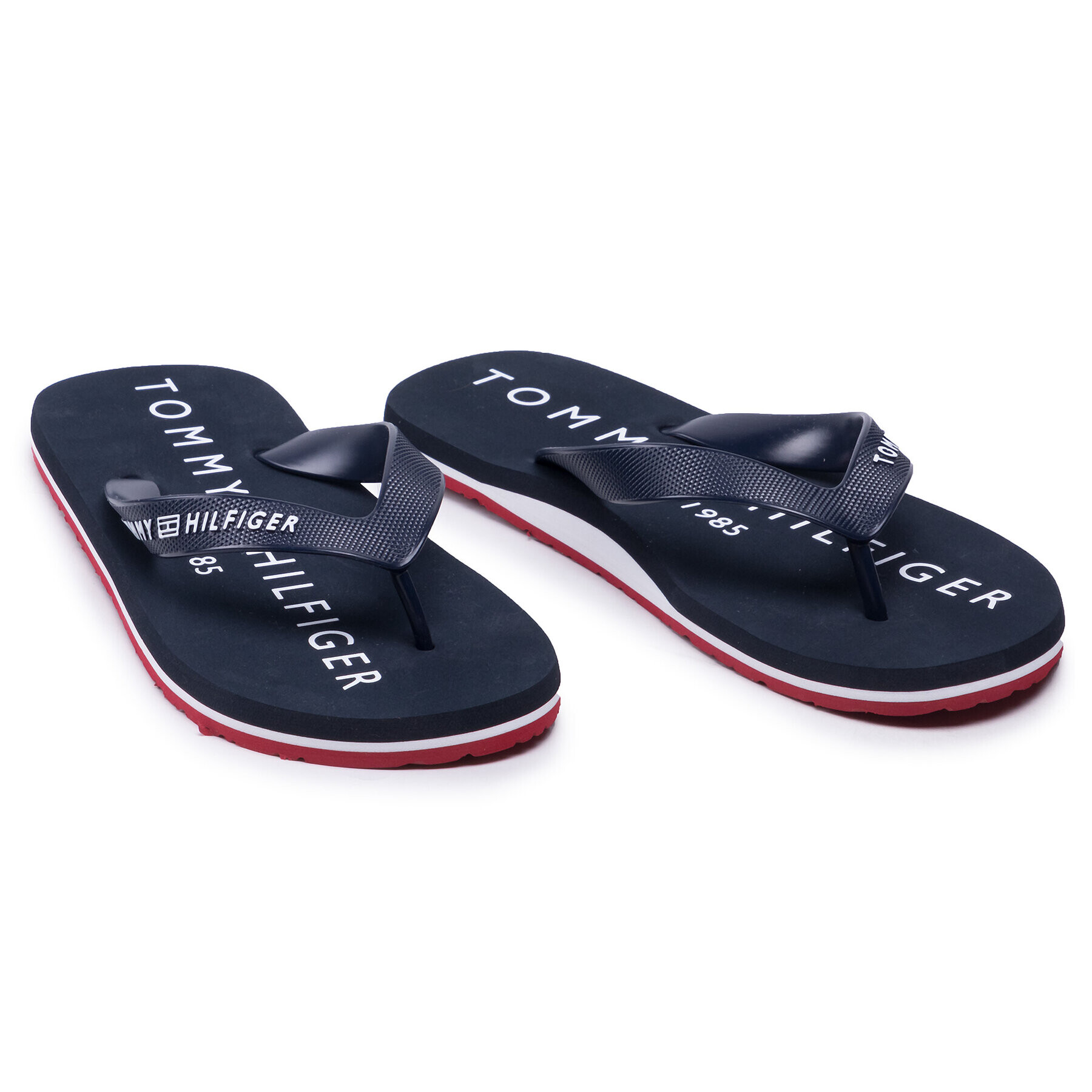 Tommy Hilfiger Žabky Hilfiger Print Beach Sandal FM0FM03382 Tmavomodrá - Pepit.cz