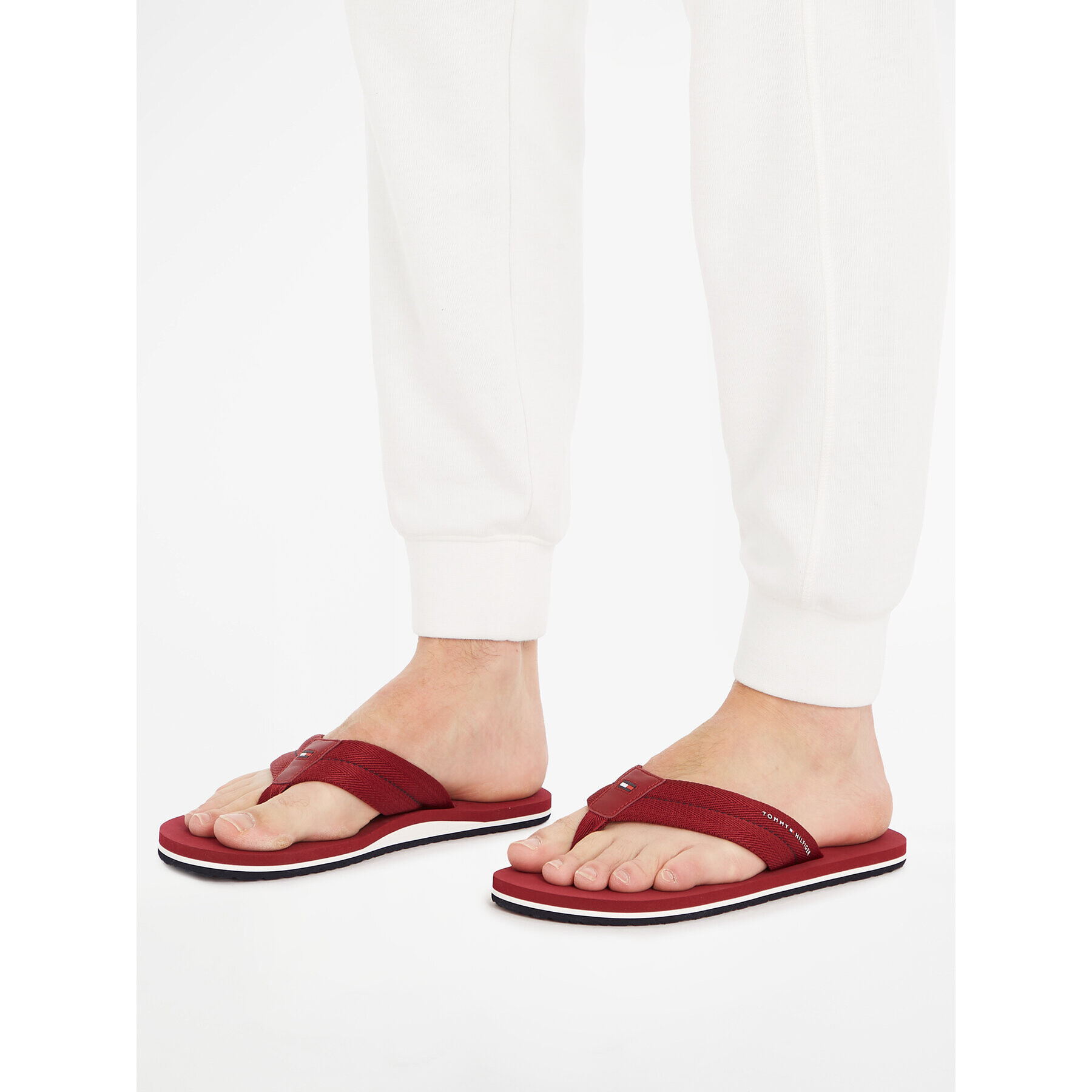 Tommy Hilfiger Žabky Im Bold Hilfiger Beach Sandal FM0FM04864 Červená - Pepit.cz