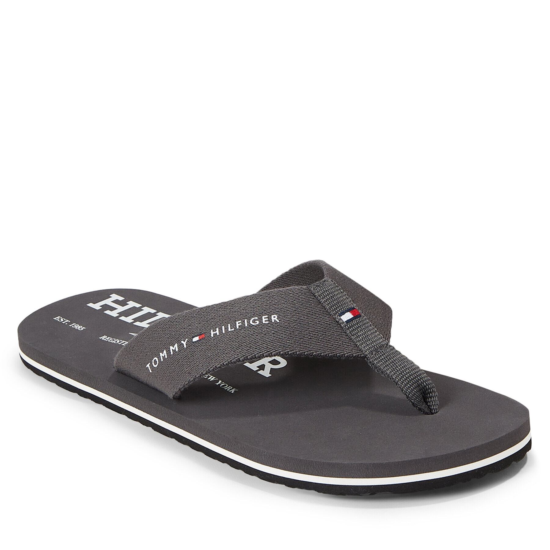 Tommy Hilfiger Žabky Im R Trademark Beach Sandal FM0FM04863 Šedá - Pepit.cz