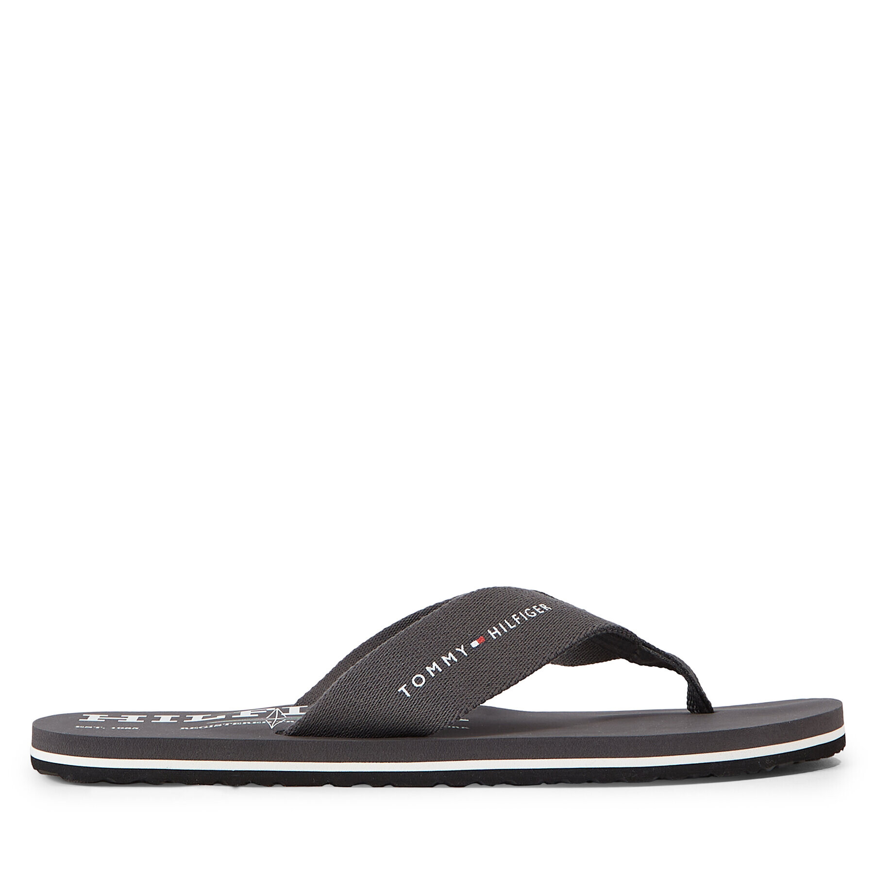 Tommy Hilfiger Žabky Im R Trademark Beach Sandal FM0FM04863 Šedá - Pepit.cz