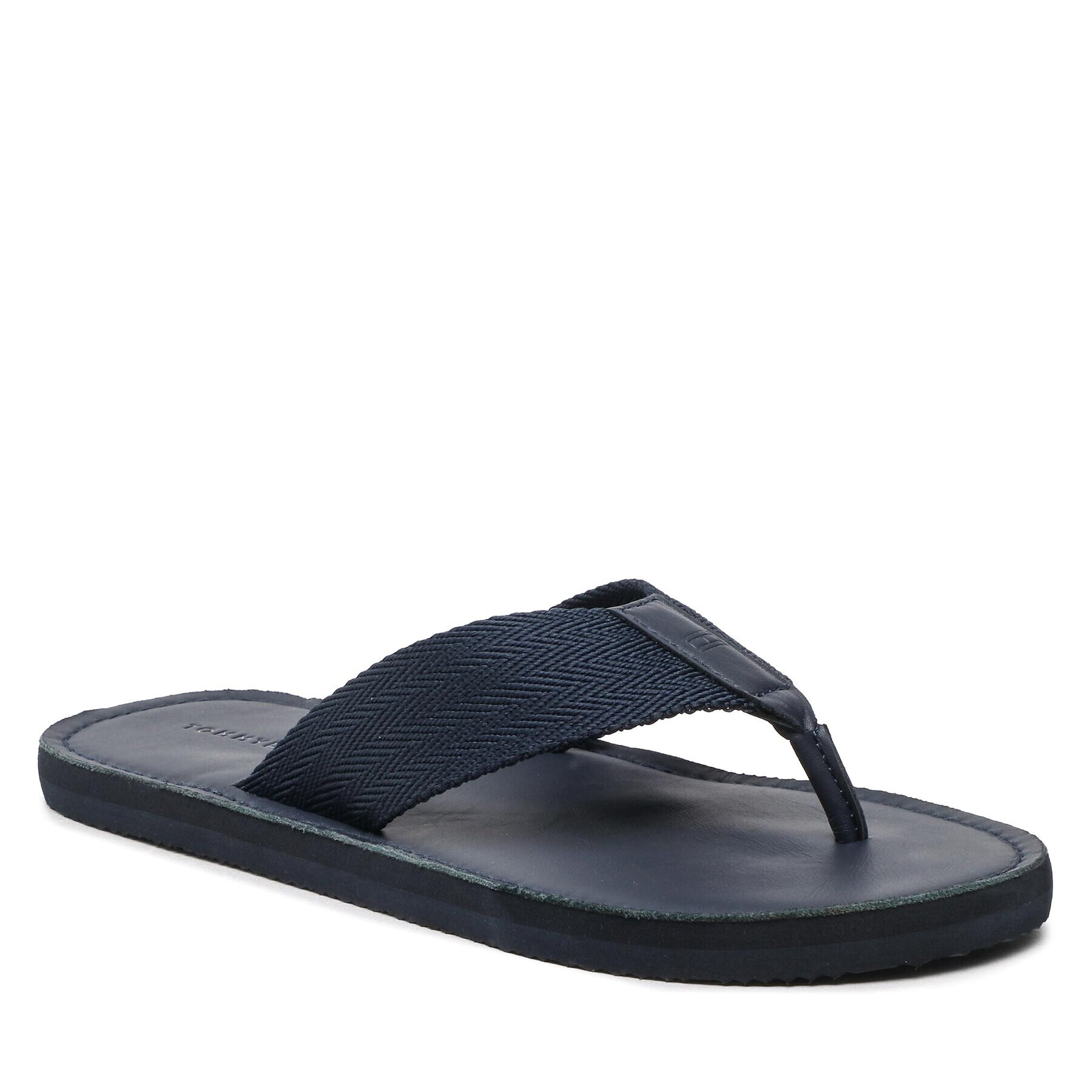 Tommy Hilfiger Žabky Leather Beach Sandal FM0FM04548 Tmavomodrá - Pepit.cz