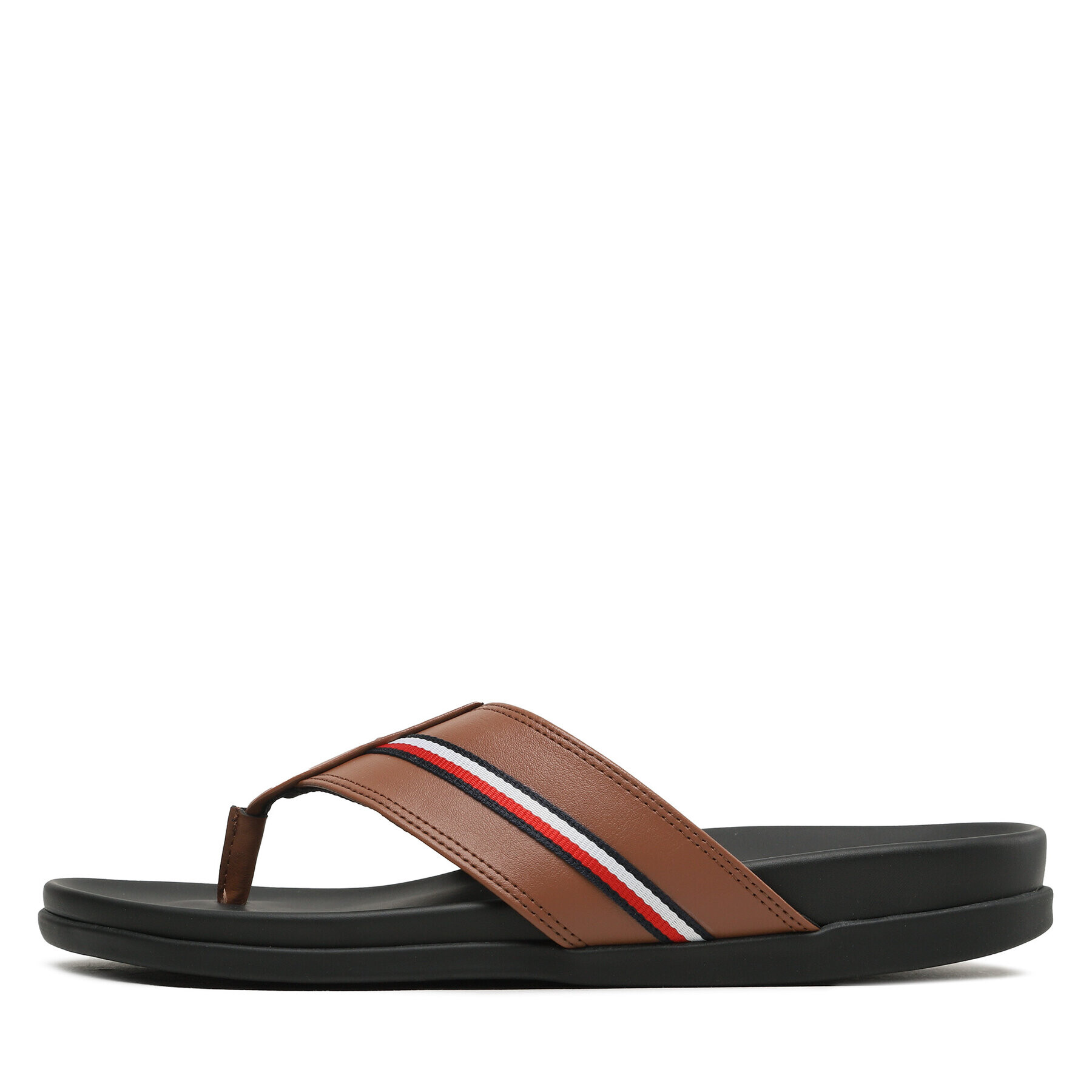 Tommy Hilfiger Žabky Leather Toe Post Sandal FM0FM04460 Hnědá - Pepit.cz