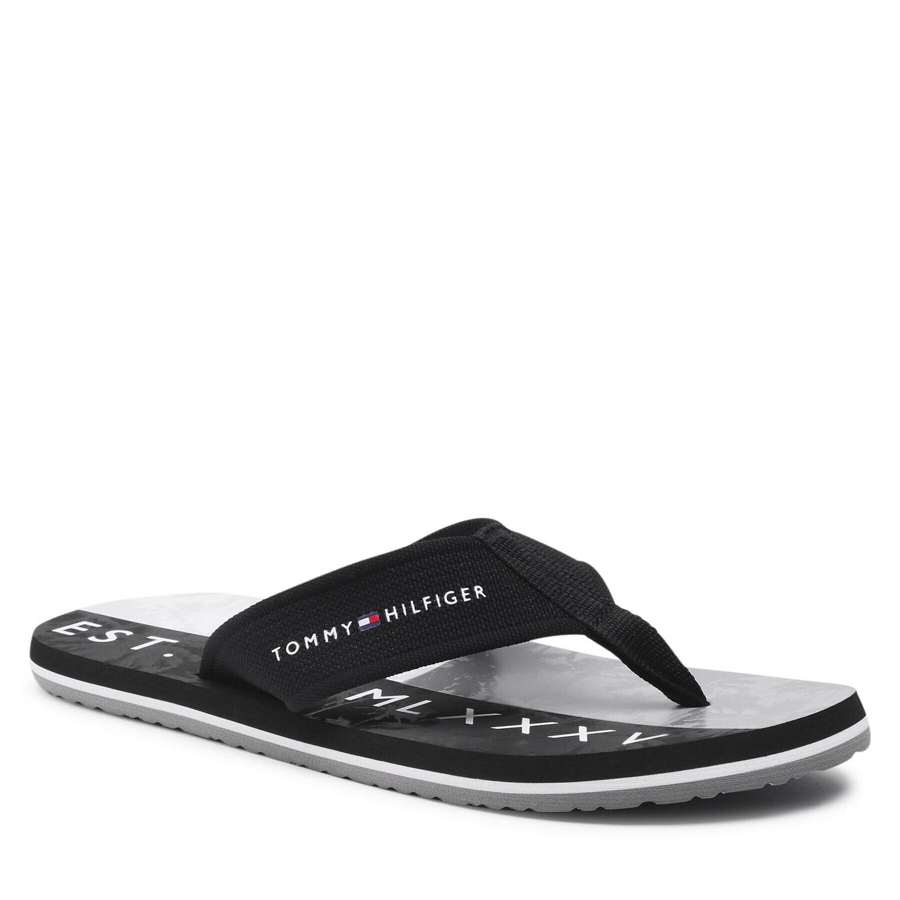 Tommy Hilfiger Žabky Palm Print Beach Sandal FM0FM03644 Černá - Pepit.cz