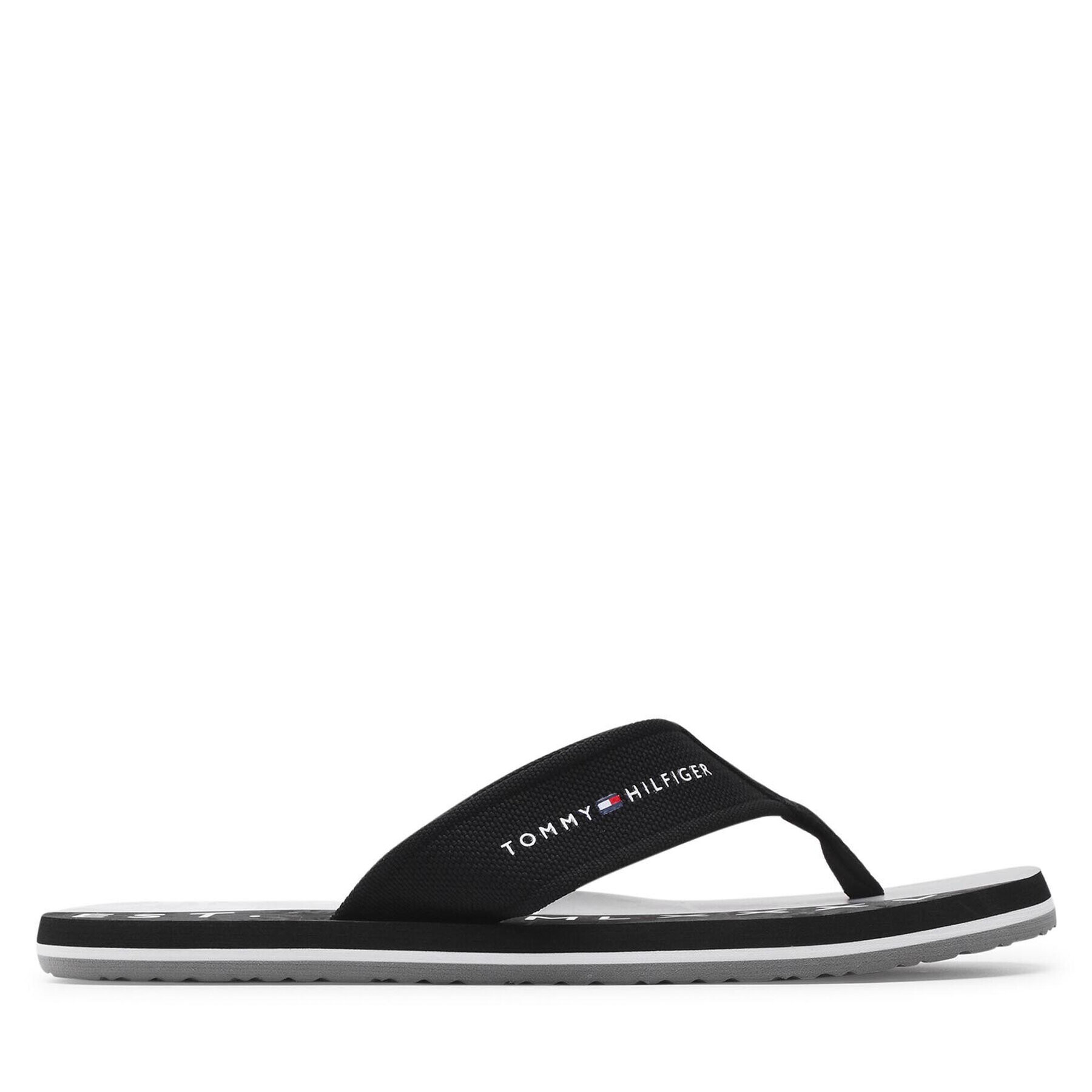 Tommy Hilfiger Žabky Palm Print Beach Sandal FM0FM03644 Černá - Pepit.cz