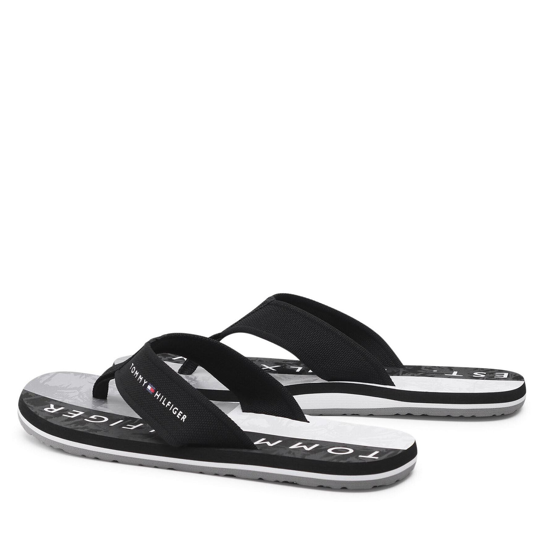 Tommy Hilfiger Žabky Palm Print Beach Sandal FM0FM03644 Černá - Pepit.cz