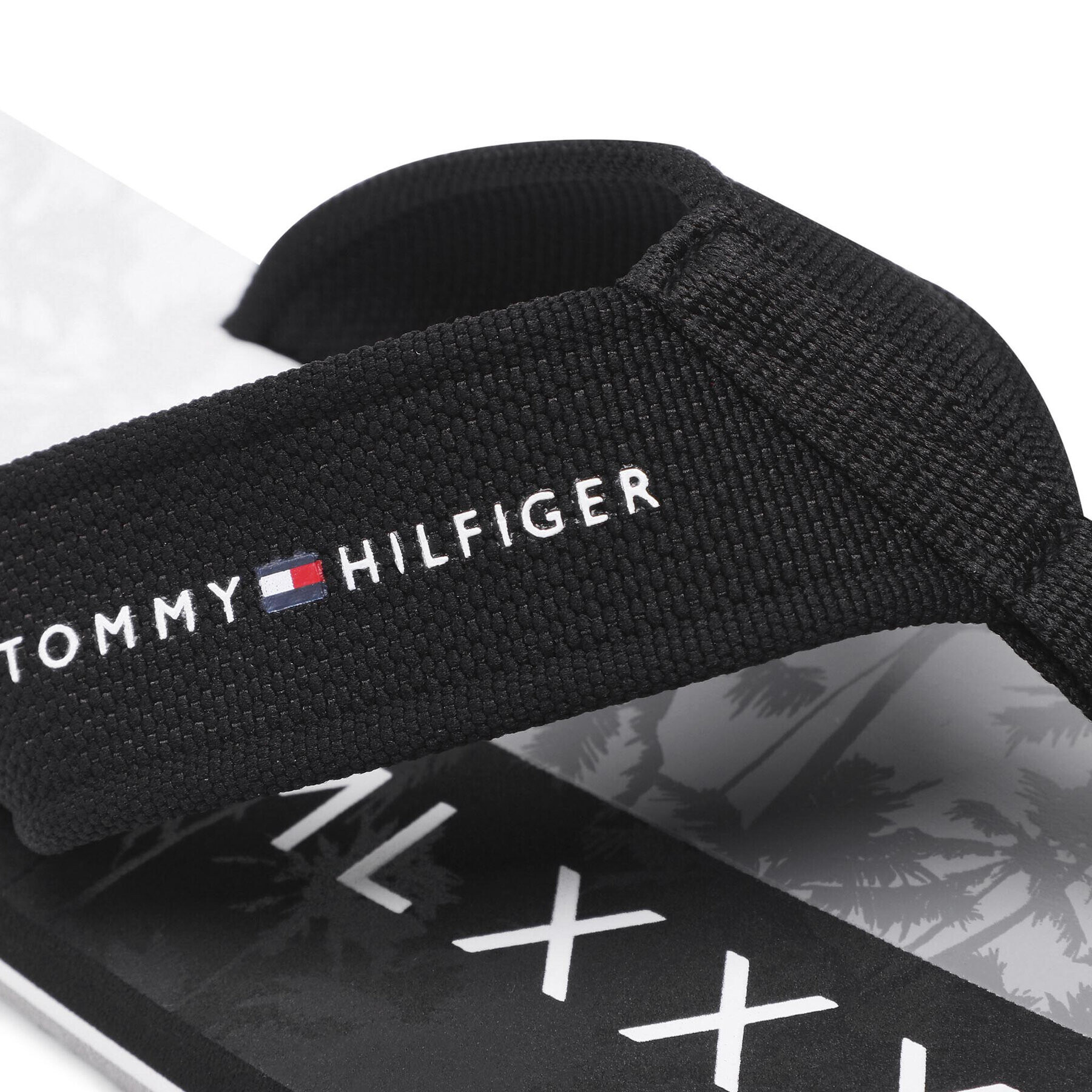 Tommy Hilfiger Žabky Palm Print Beach Sandal FM0FM03644 Černá - Pepit.cz