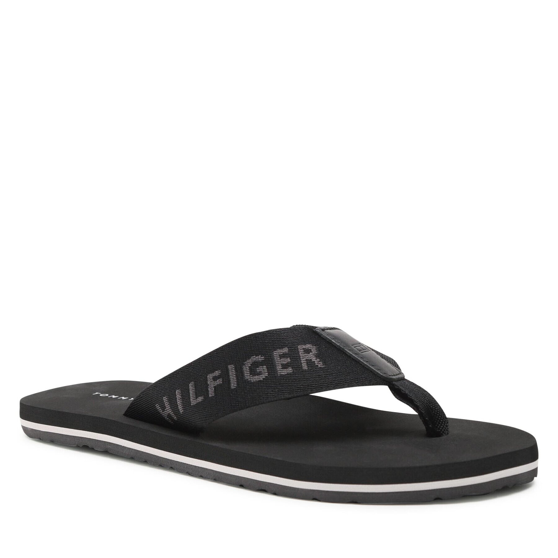 Tommy Hilfiger Žabky Print Beach Sandal FM0FM04618 Černá - Pepit.cz