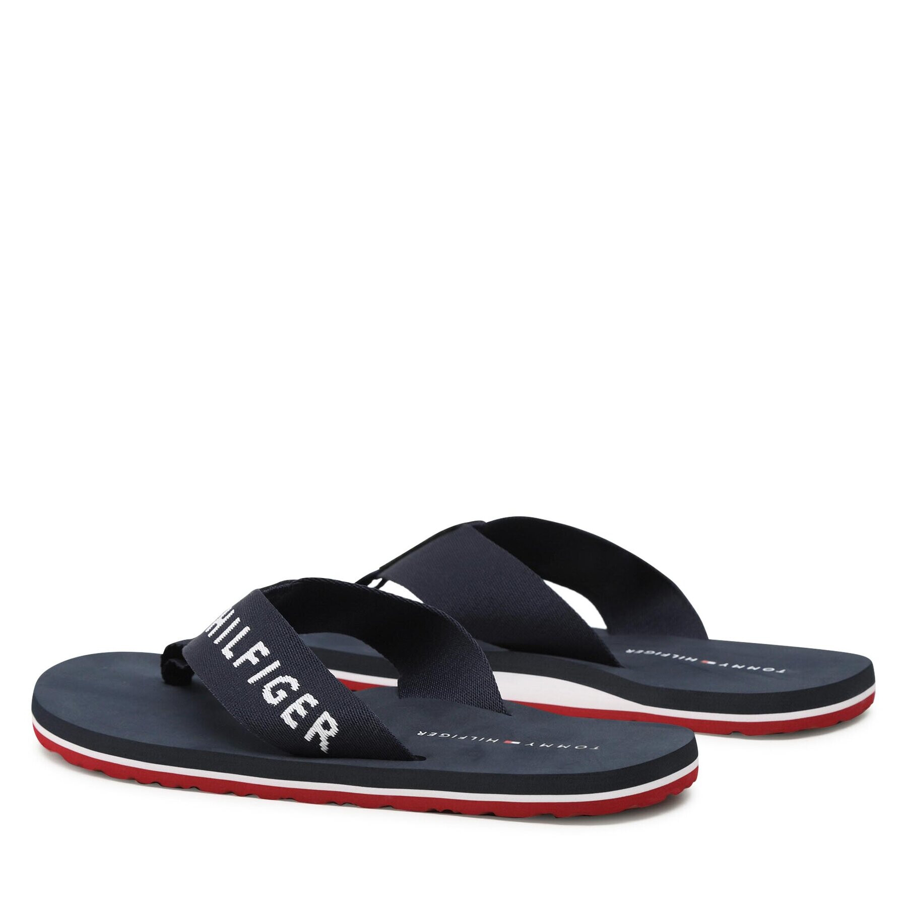 Tommy Hilfiger Žabky Print Beach Sandal FM0FM04618 Tmavomodrá - Pepit.cz