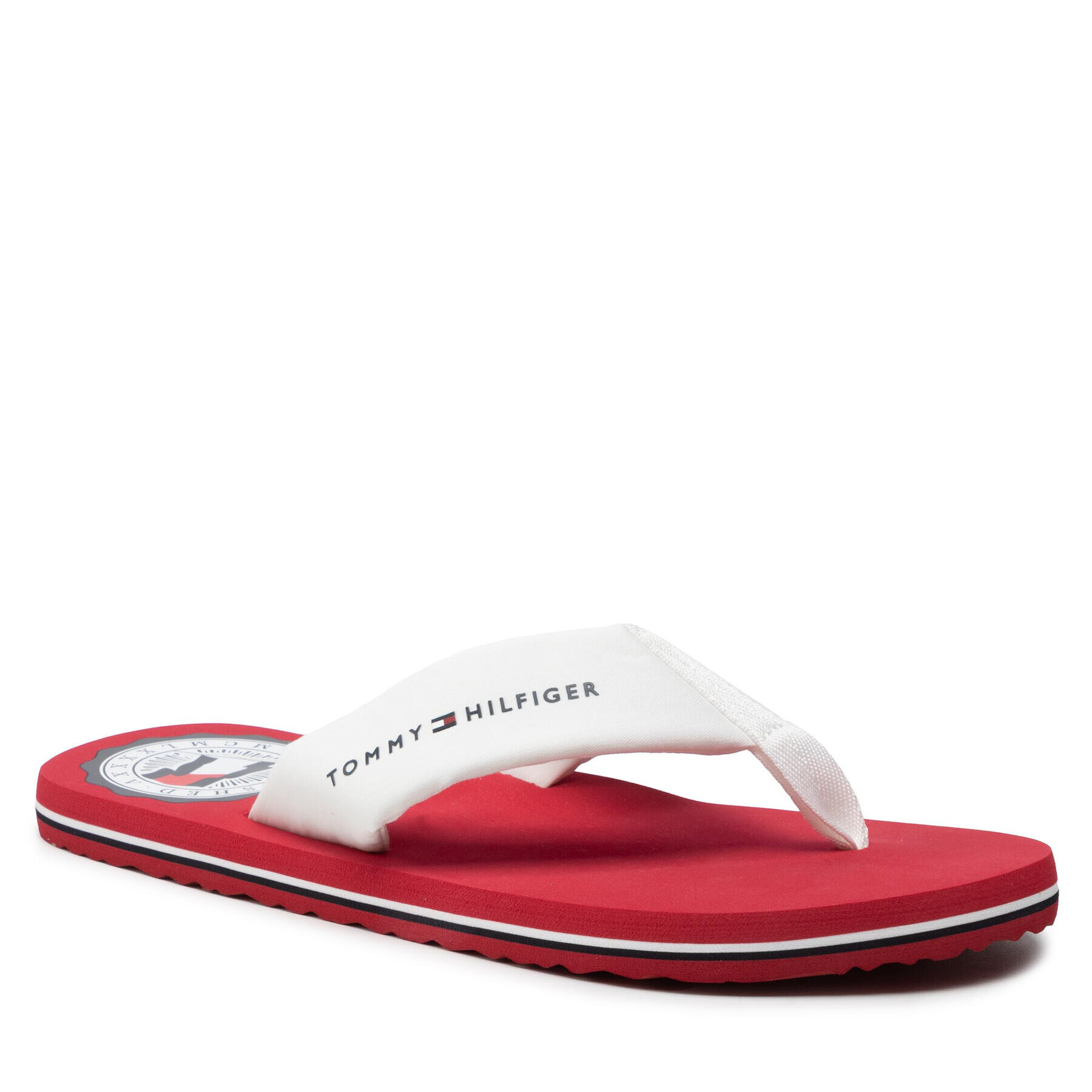 Tommy Hilfiger Žabky Recycled Chambray Beach Sandal FM0FM03983 Bílá - Pepit.cz