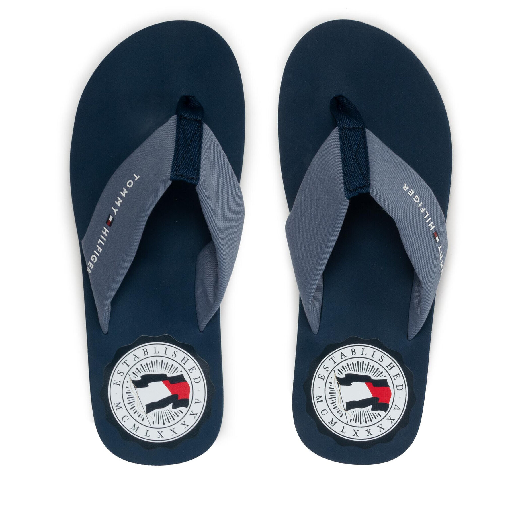 Tommy Hilfiger Žabky Recycled Chambray Beach Sandal FM0FM03983 Modrá - Pepit.cz