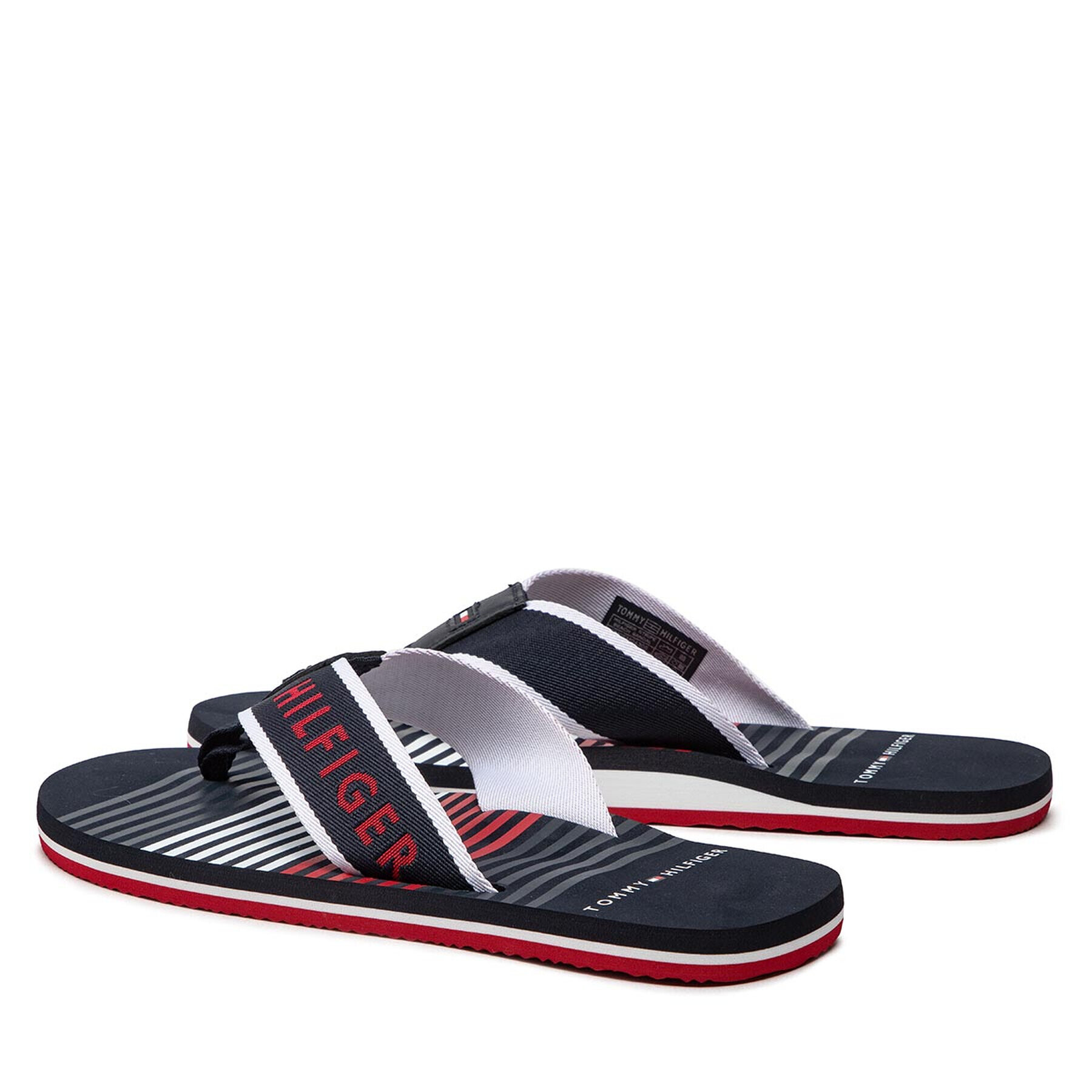 Tommy Hilfiger Žabky Stripe Beach Sandal FM0FM04305 Tmavomodrá - Pepit.cz