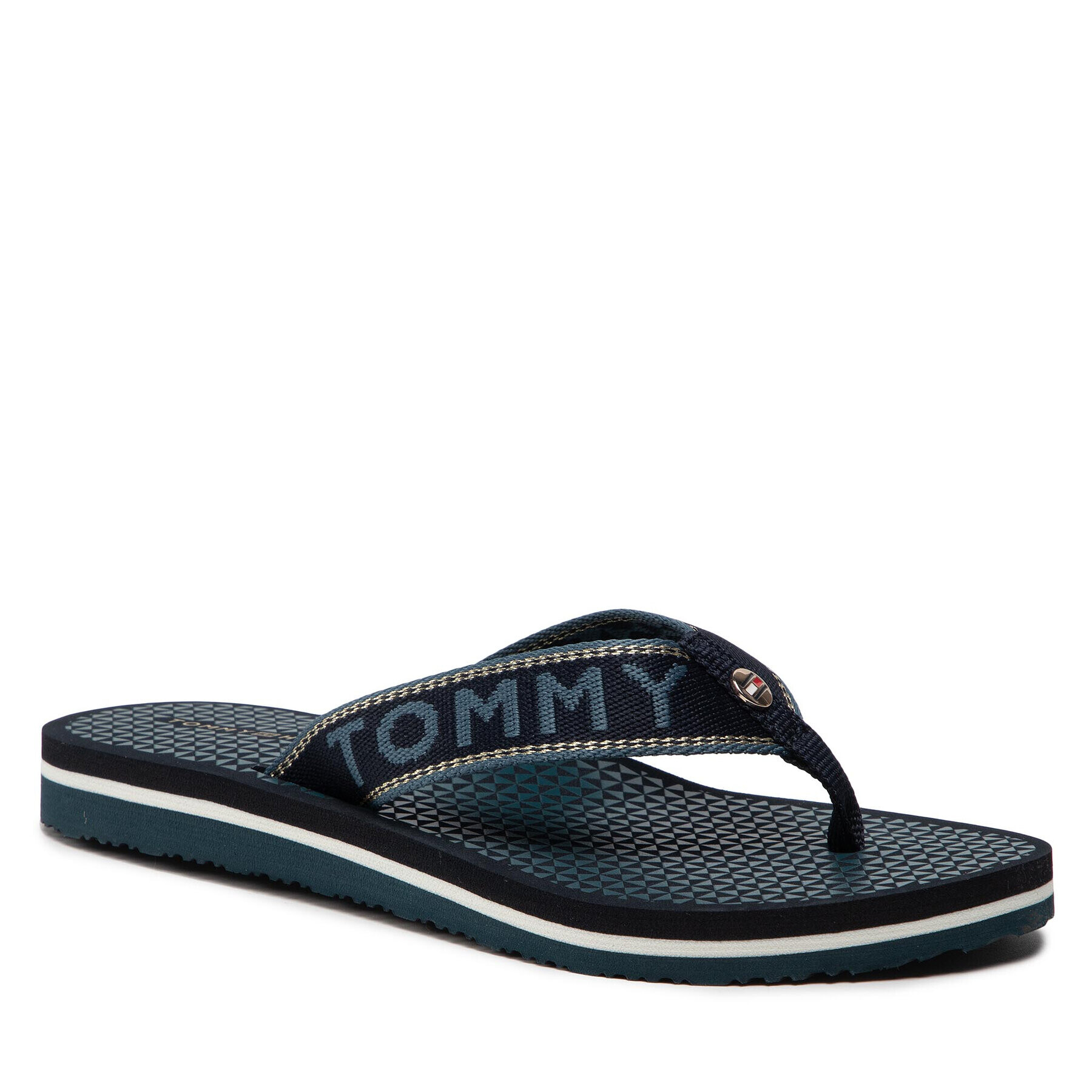 Tommy Hilfiger Žabky Tommy Shiny Webbing Beach Sandal FW0FW06419 Tmavomodrá - Pepit.cz