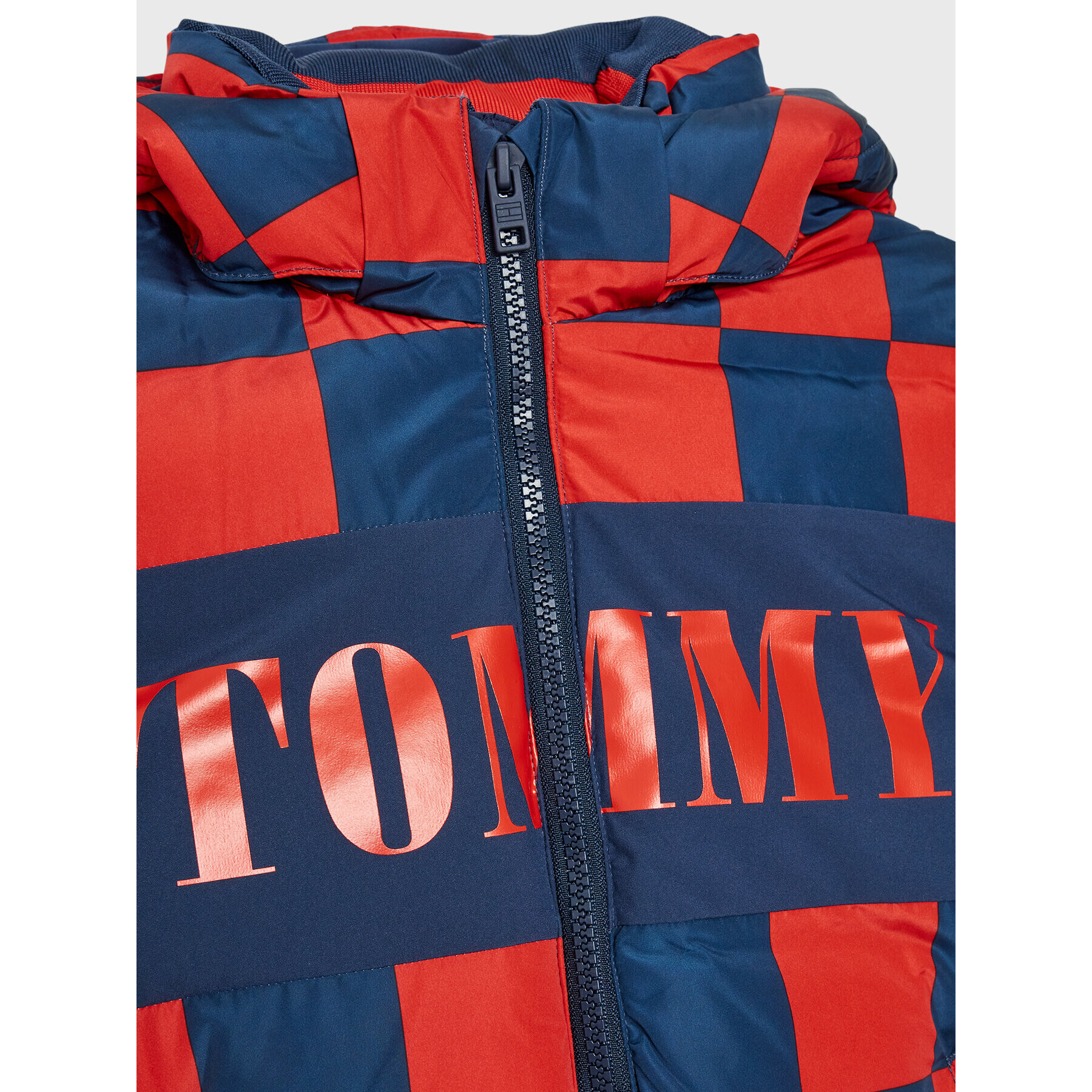 Tommy Hilfiger Zimní bunda Checker Board KB0KB07814 M Tmavomodrá Regular Fit - Pepit.cz