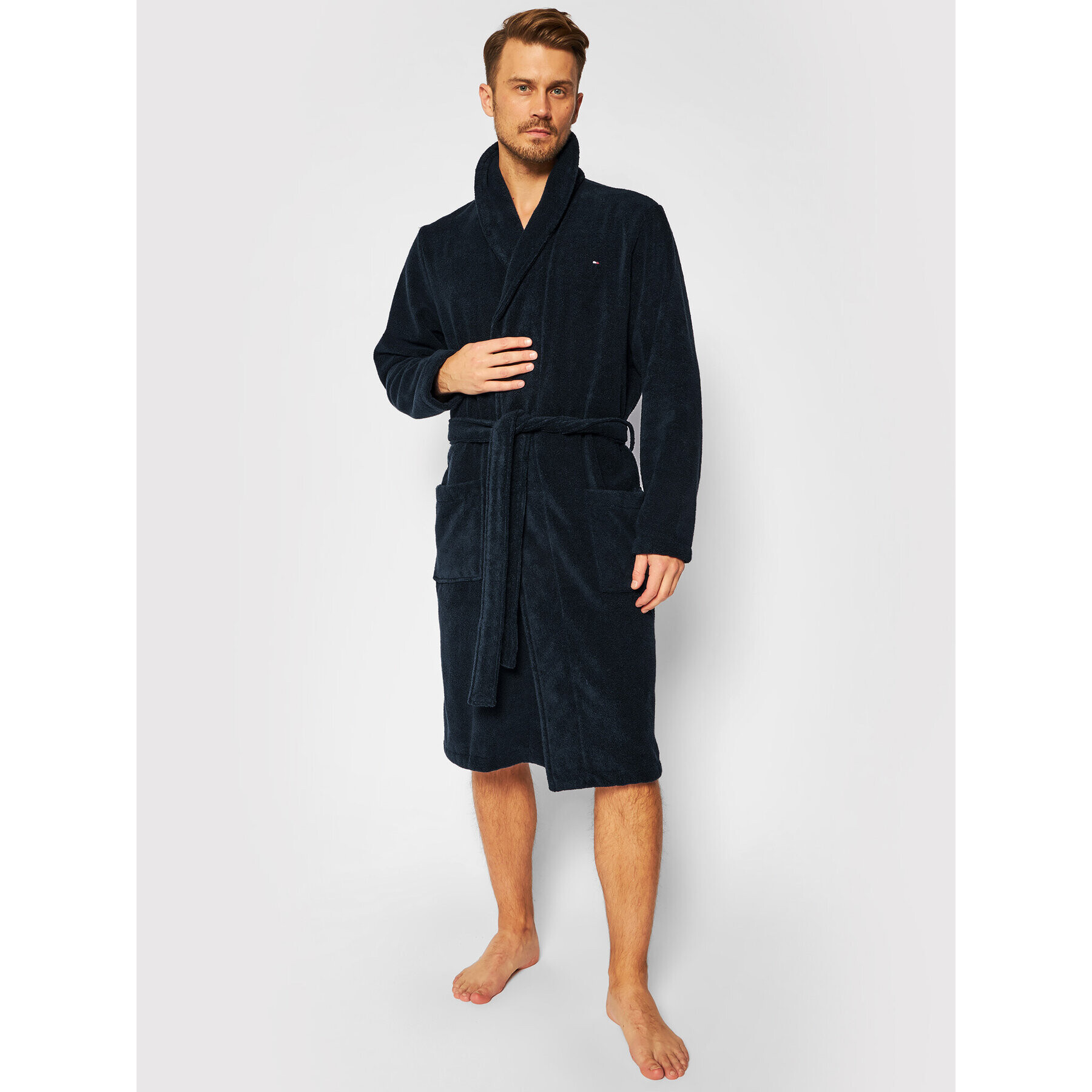 Tommy Hilfiger Župan Icon Bathrobe 2S87905539 Tmavomodrá - Pepit.cz