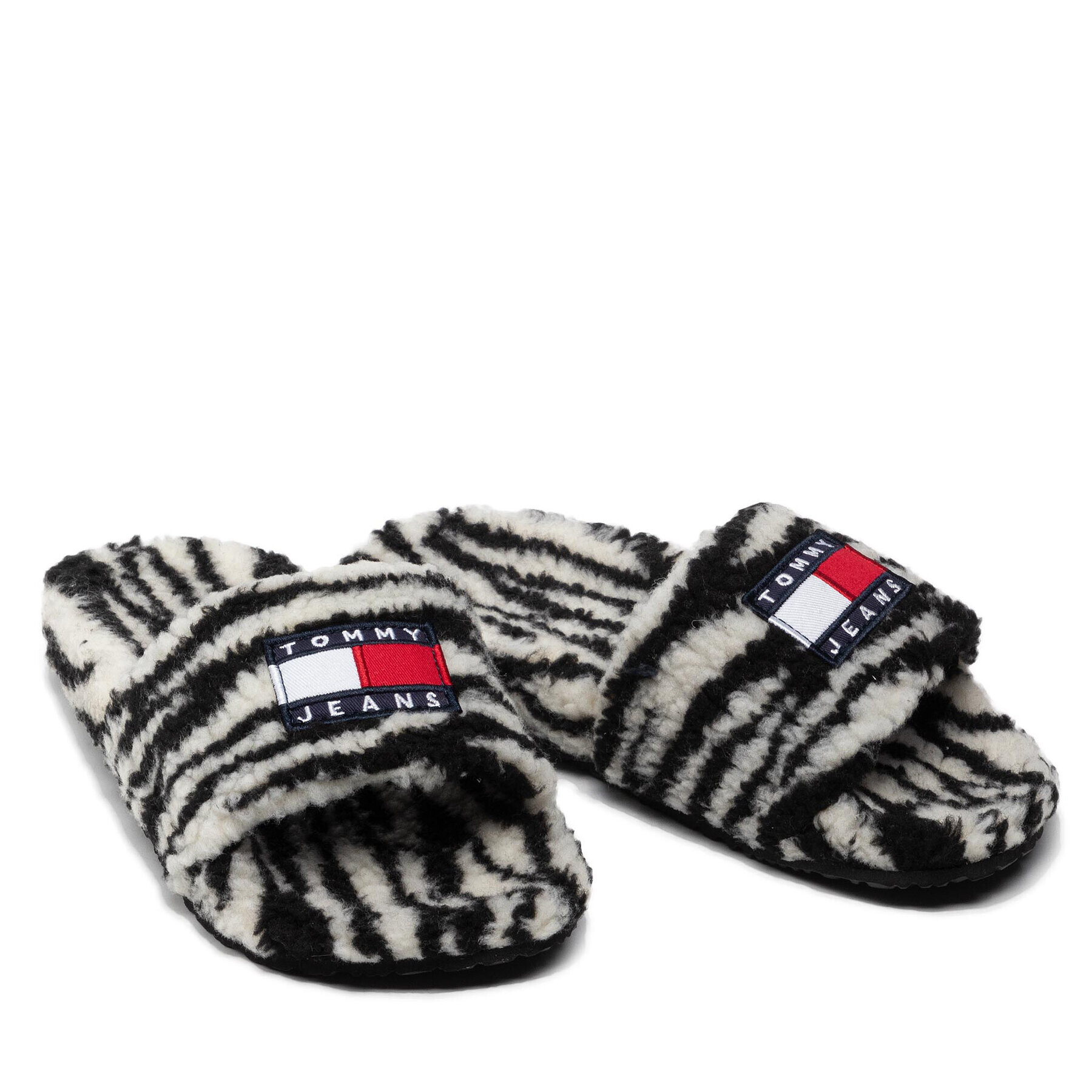 Tommy Jeans Bačkory Wild Animal Printed Poolslide EN0EN01668 Černá - Pepit.cz