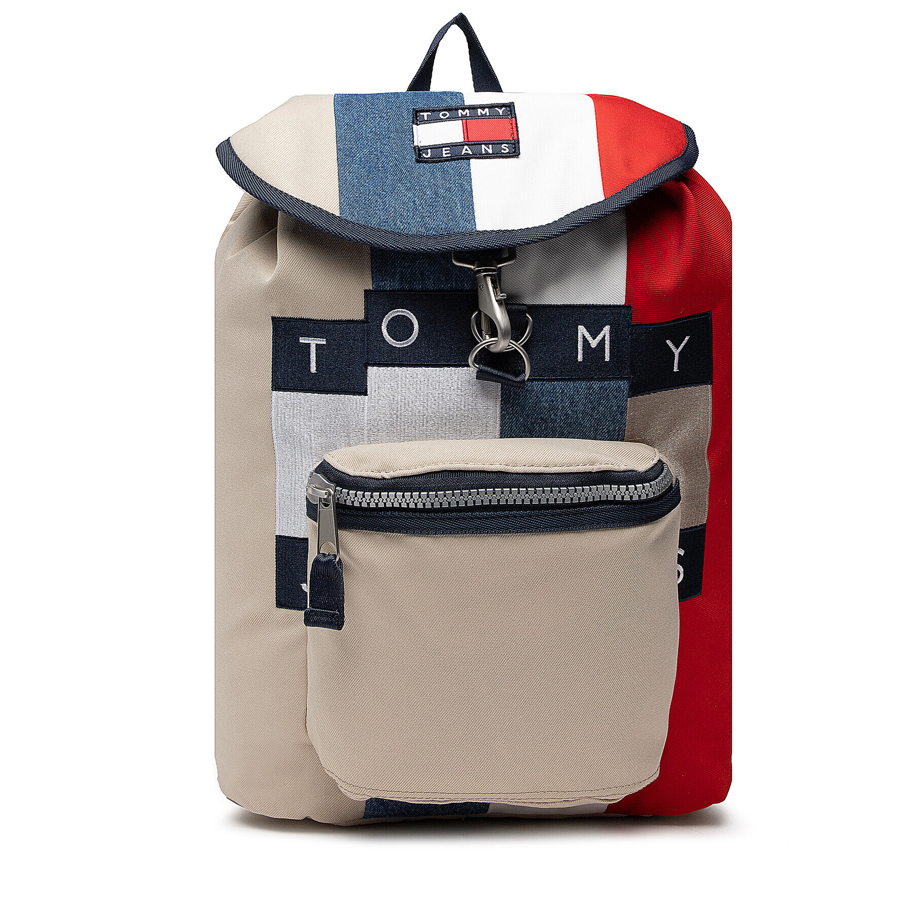 Tommy Jeans Batoh Tjm Heritage Flap Backpack Vars. AM0AM08861 Béžová - Pepit.cz