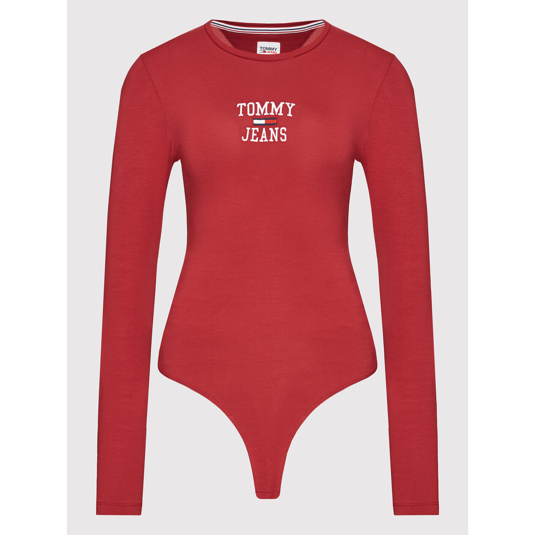 Tommy Jeans Body College Logo DW0DW11754 Červená Regular Fit - Pepit.cz