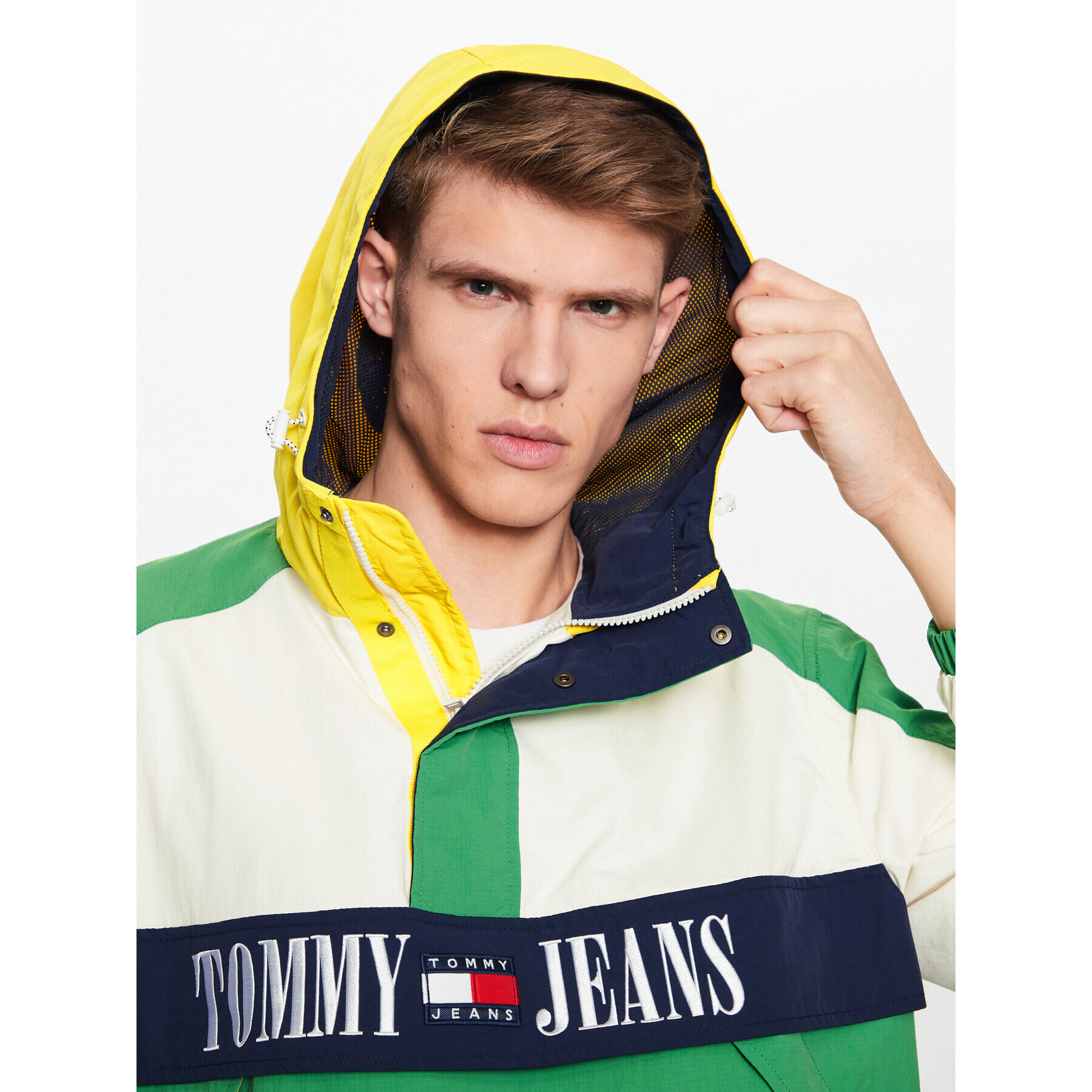 Tommy Jeans Bunda anorak Chicago Archive DM0DM15912 Zelená Relaxed Fit - Pepit.cz