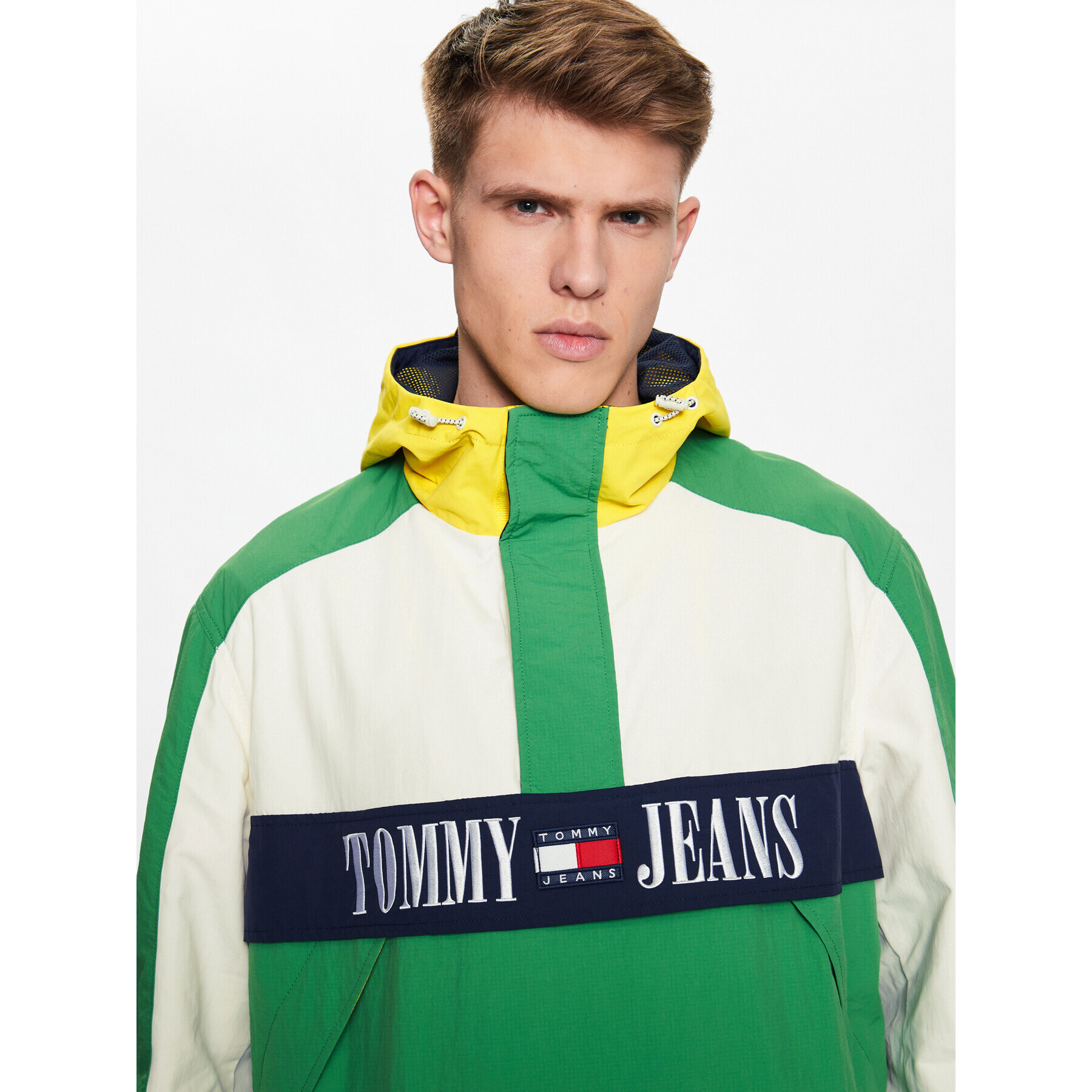 Tommy Jeans Bunda anorak Chicago Archive DM0DM15912 Zelená Relaxed Fit - Pepit.cz