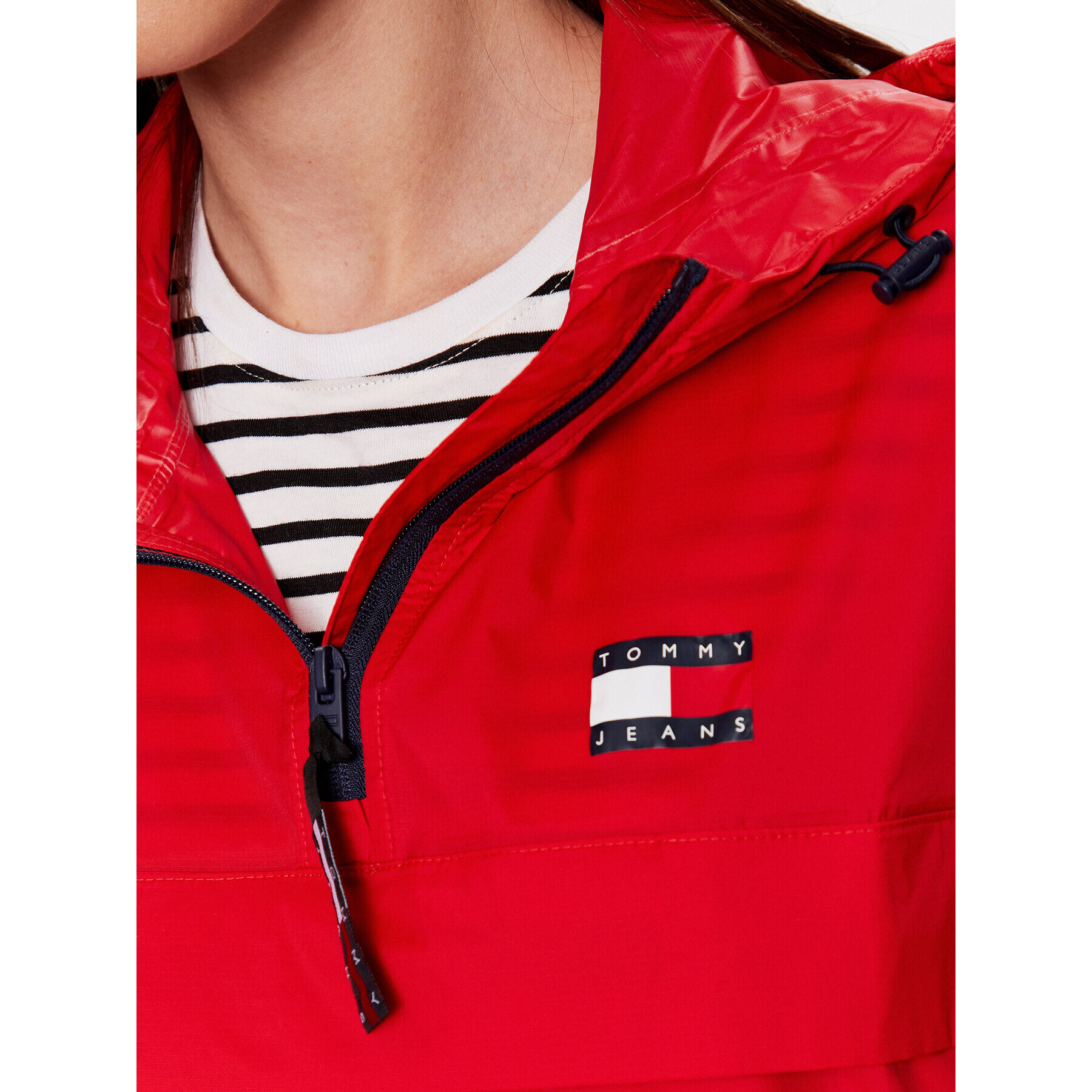 Tommy Jeans Bunda anorak Chicago DW0DW15333 Červená Regular Fit - Pepit.cz