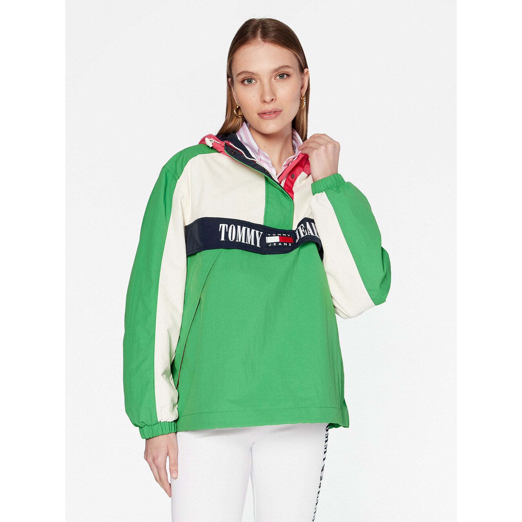 Tommy Jeans Bunda anorak Chicago DW0DW15343 Barevná Relaxed Fit - Pepit.cz