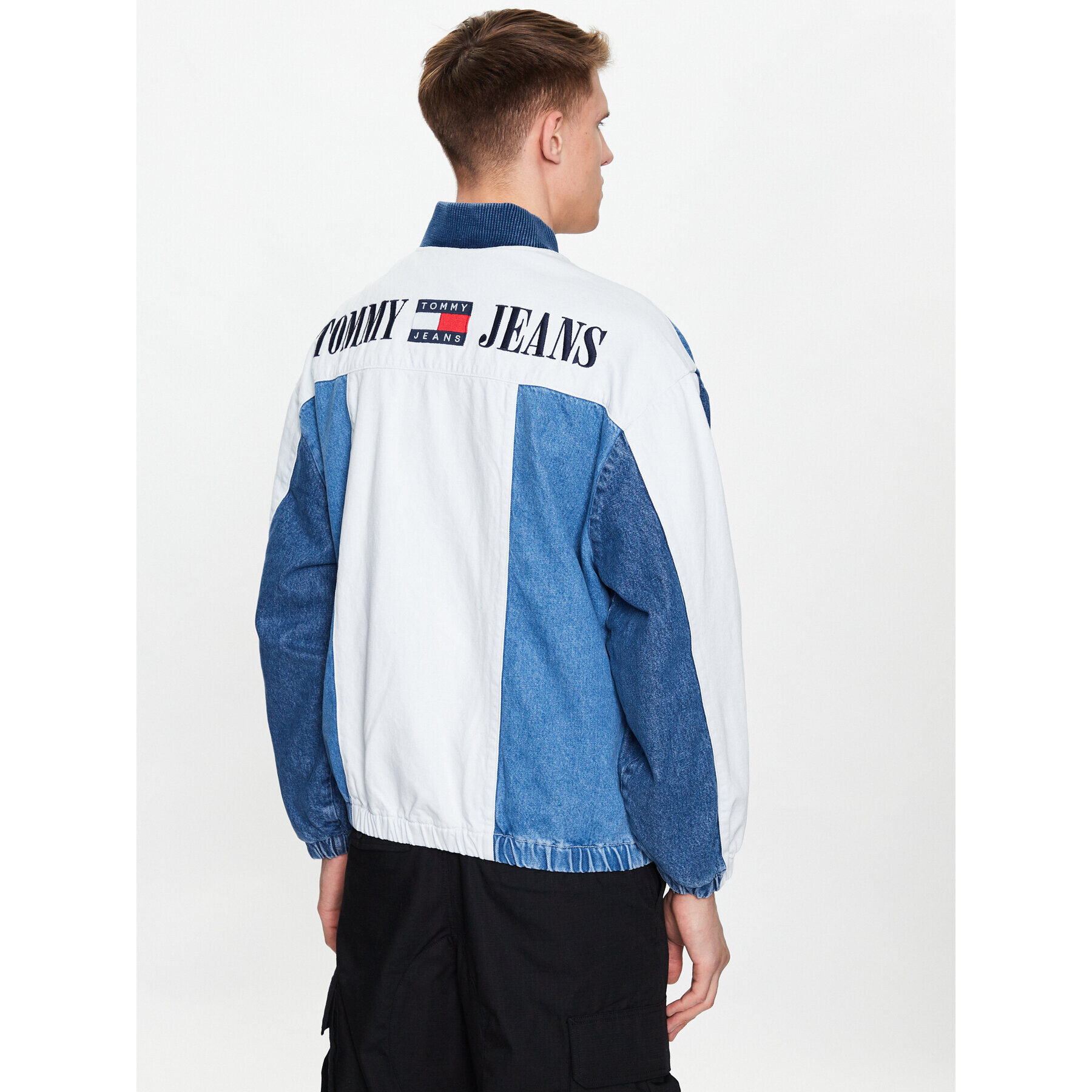 Tommy Jeans Bunda bomber DM0DM16179 Modrá Relaxed Fit - Pepit.cz