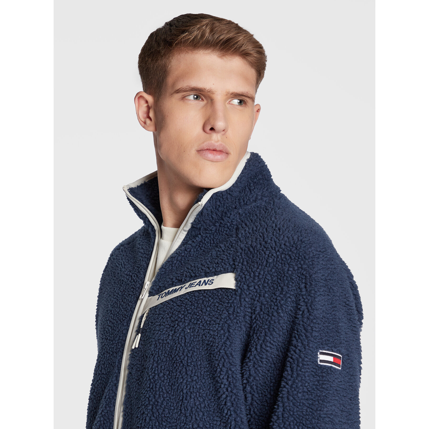 Tommy Jeans Bunda pro přechodné období Binding DM0DM14459 Tmavomodrá Relaxed Fit - Pepit.cz