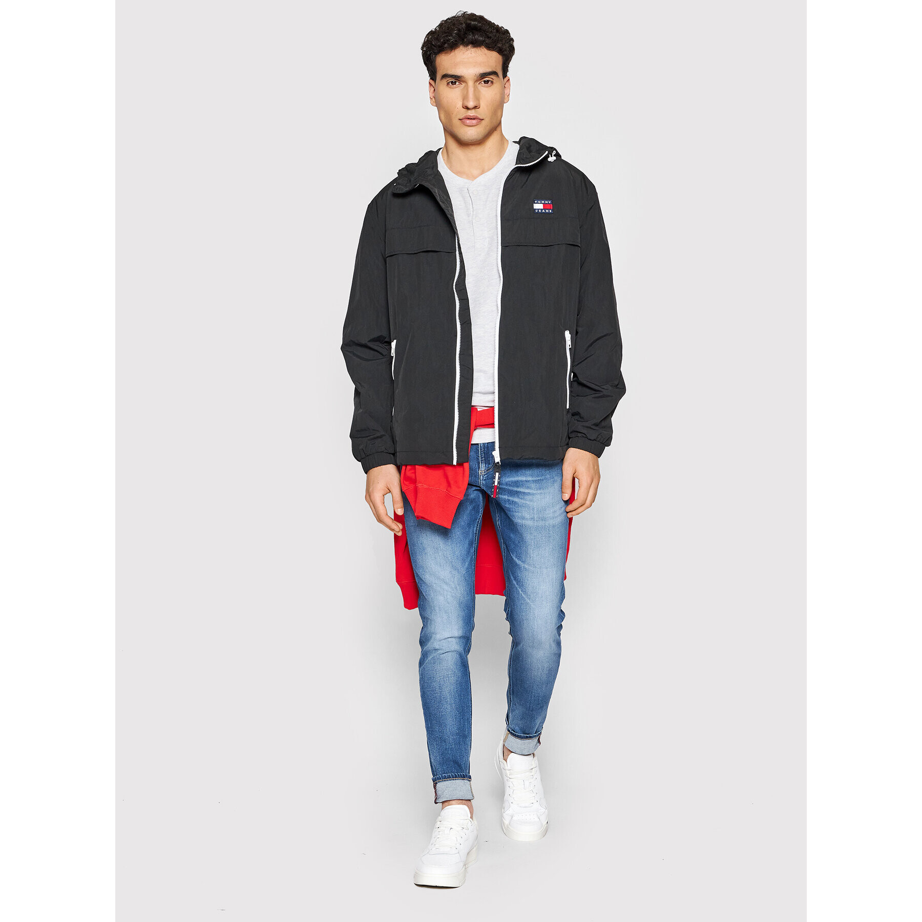 Tommy Jeans Bunda pro přechodné období Chicaco DM0DM13340 Černá Regular Fit - Pepit.cz