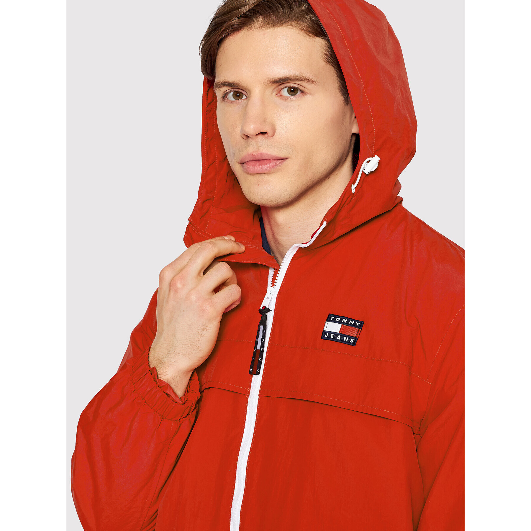 Tommy Jeans Bunda pro přechodné období Chicago DM0DM13340 Červená Regular Fit - Pepit.cz