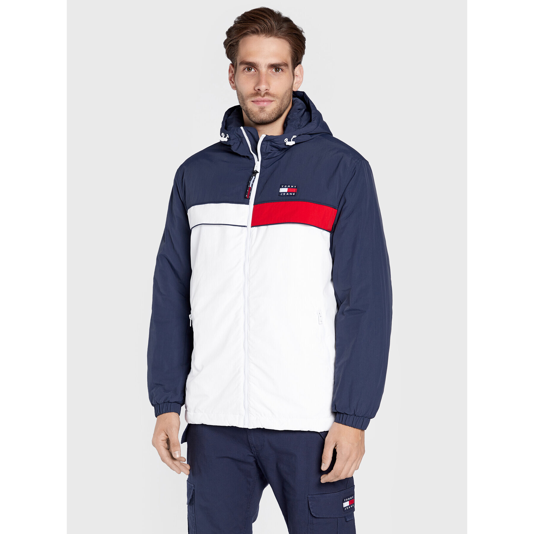 Tommy Jeans Bunda pro přechodné období Color Block DM0DM14450 Barevná Regular Fit - Pepit.cz