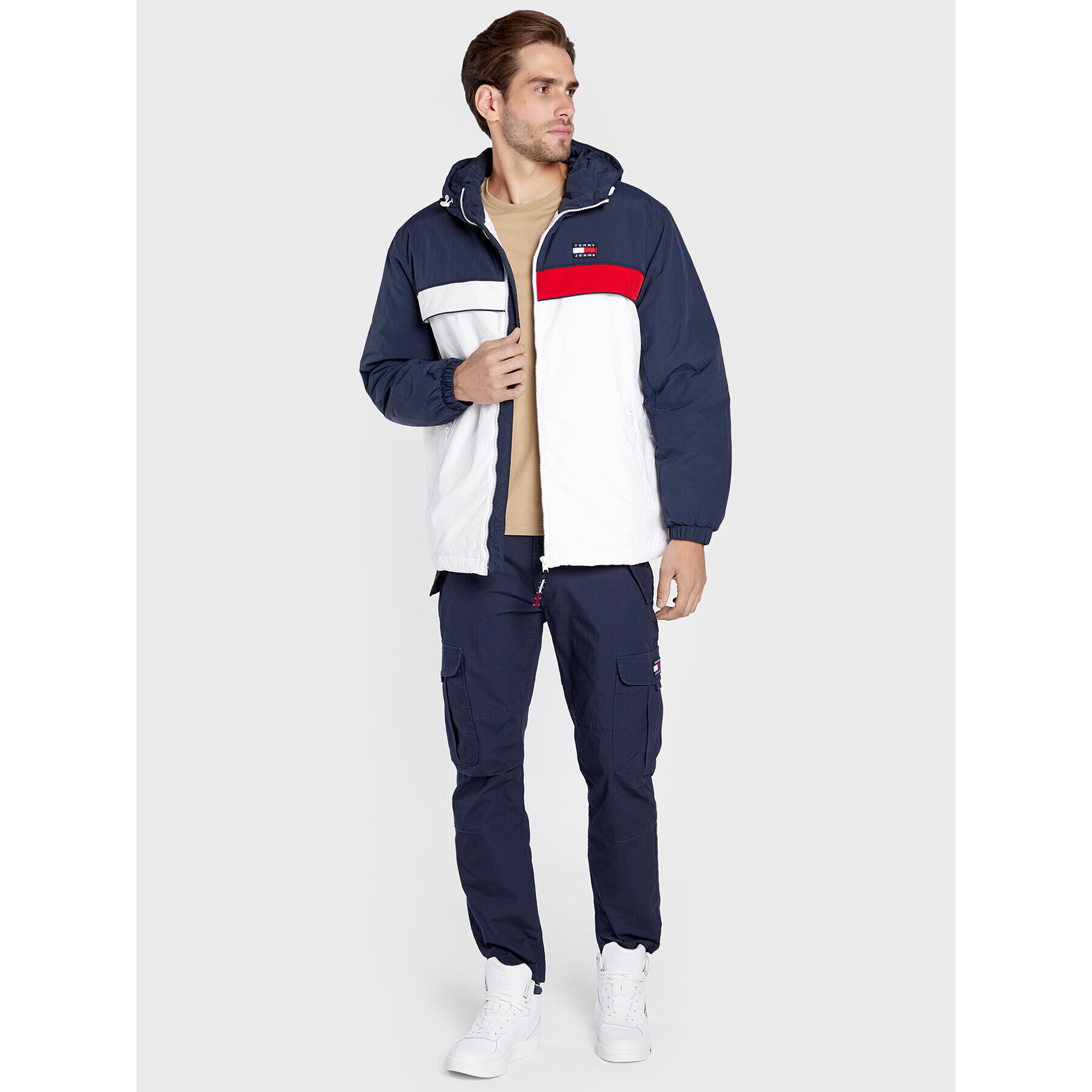 Tommy Jeans Bunda pro přechodné období Color Block DM0DM14450 Barevná Regular Fit - Pepit.cz