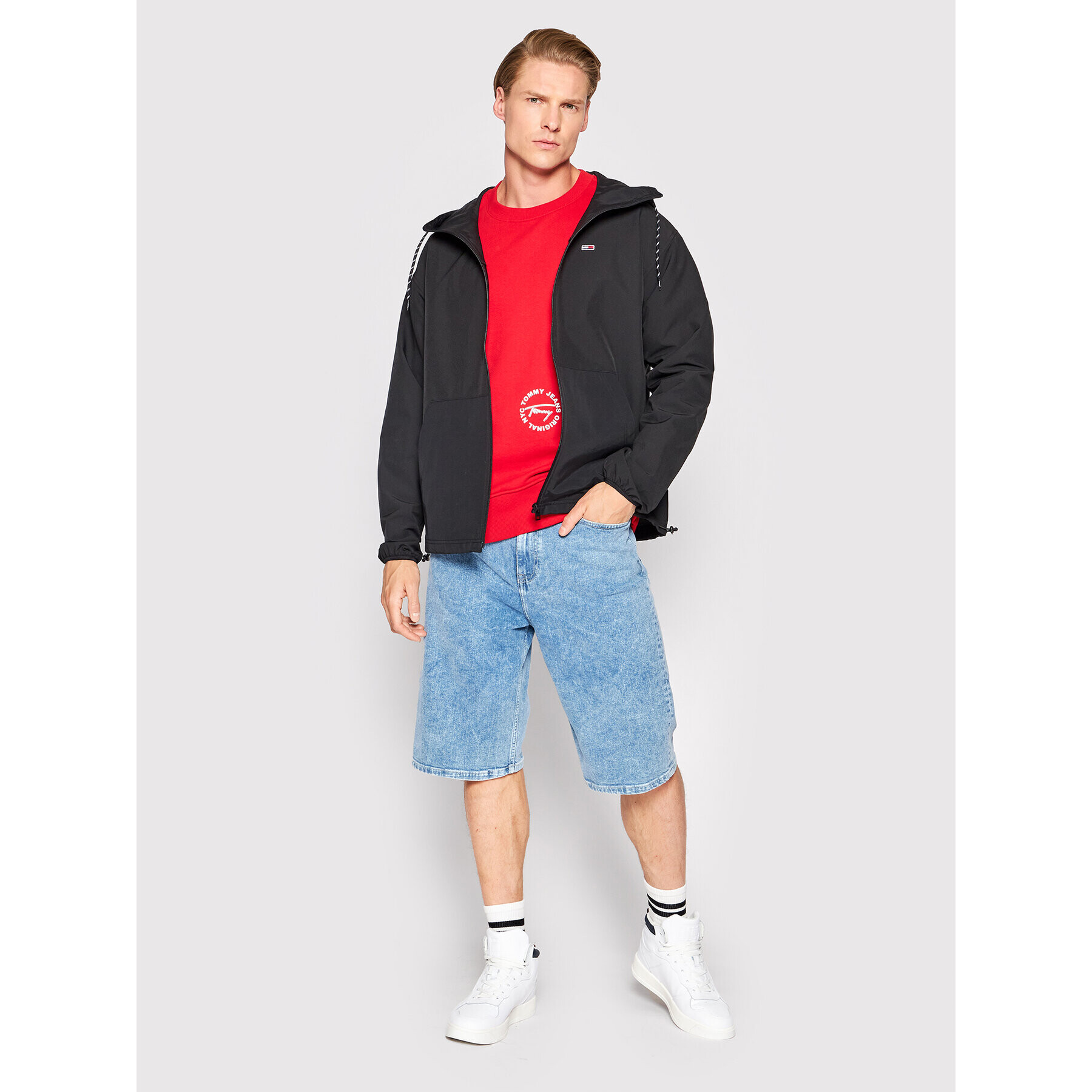 Tommy Jeans Bunda pro přechodné období DM0DM13358 Černá Oversize - Pepit.cz