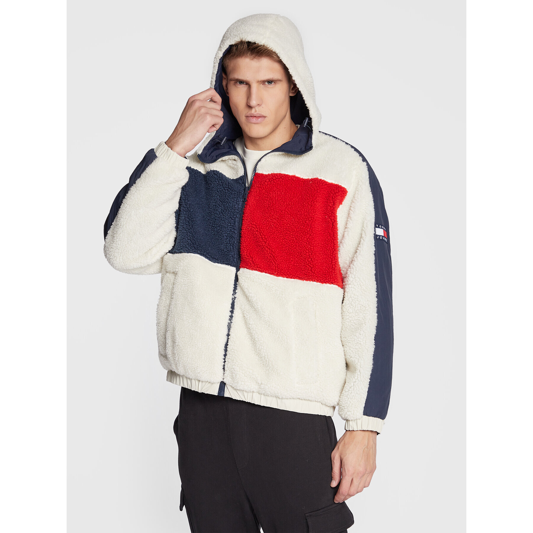 Tommy Jeans Bunda pro přechodné období DM0DM14455 Tmavomodrá Relaxed Fit - Pepit.cz