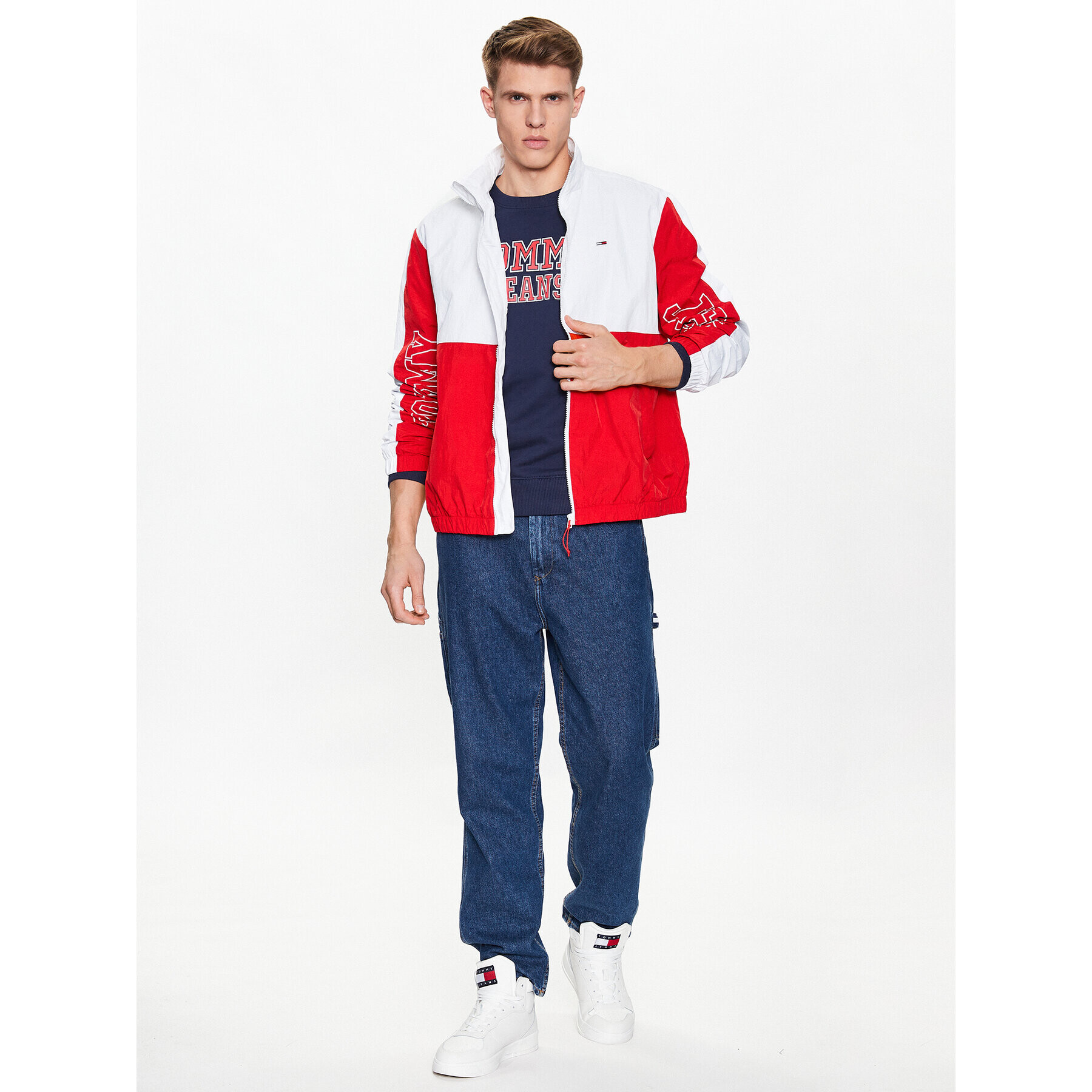 Tommy Jeans Bunda pro přechodné období DM0DM15913 Bílá Regular Fit - Pepit.cz