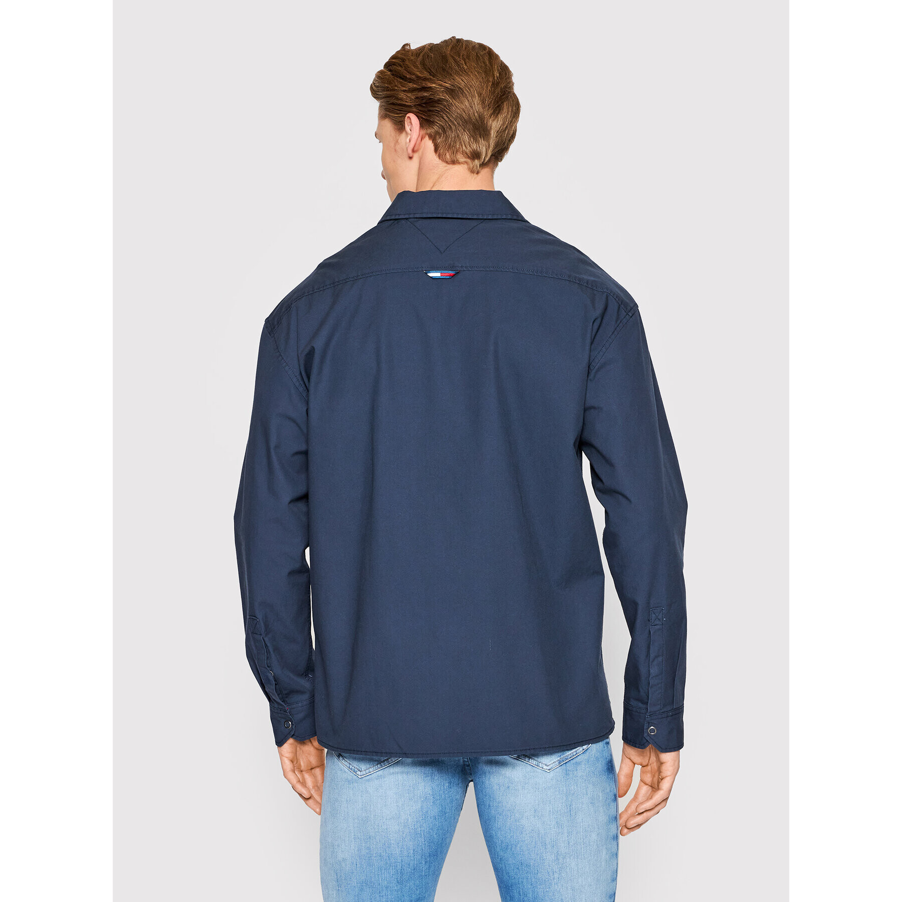 Tommy Jeans Bunda pro přechodné období Soft Solid DM0DM13039 Tmavomodrá Oversize - Pepit.cz