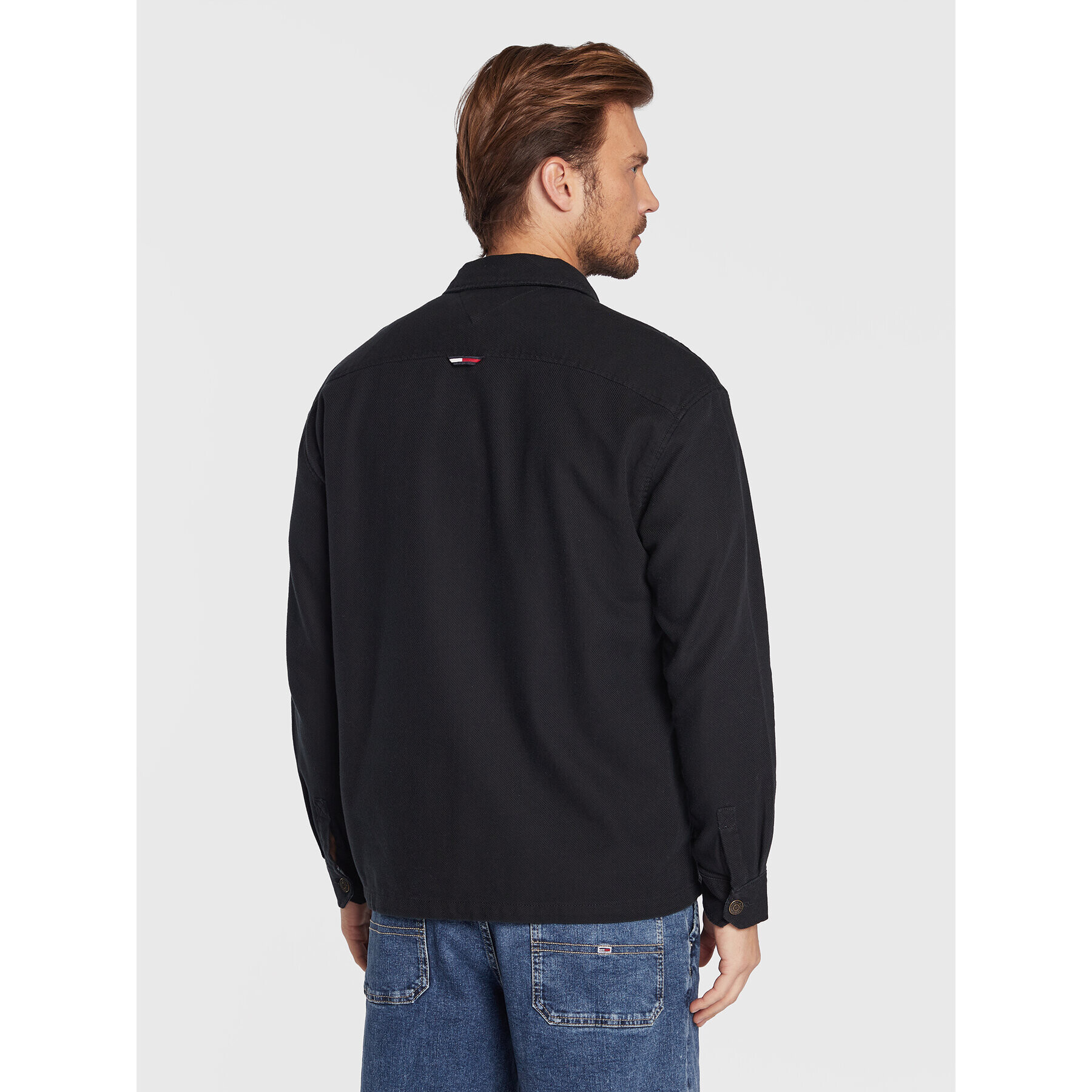 Tommy Jeans Bunda pro přechodné období Timeless DM0DM15130 Černá Overshirt Fit - Pepit.cz