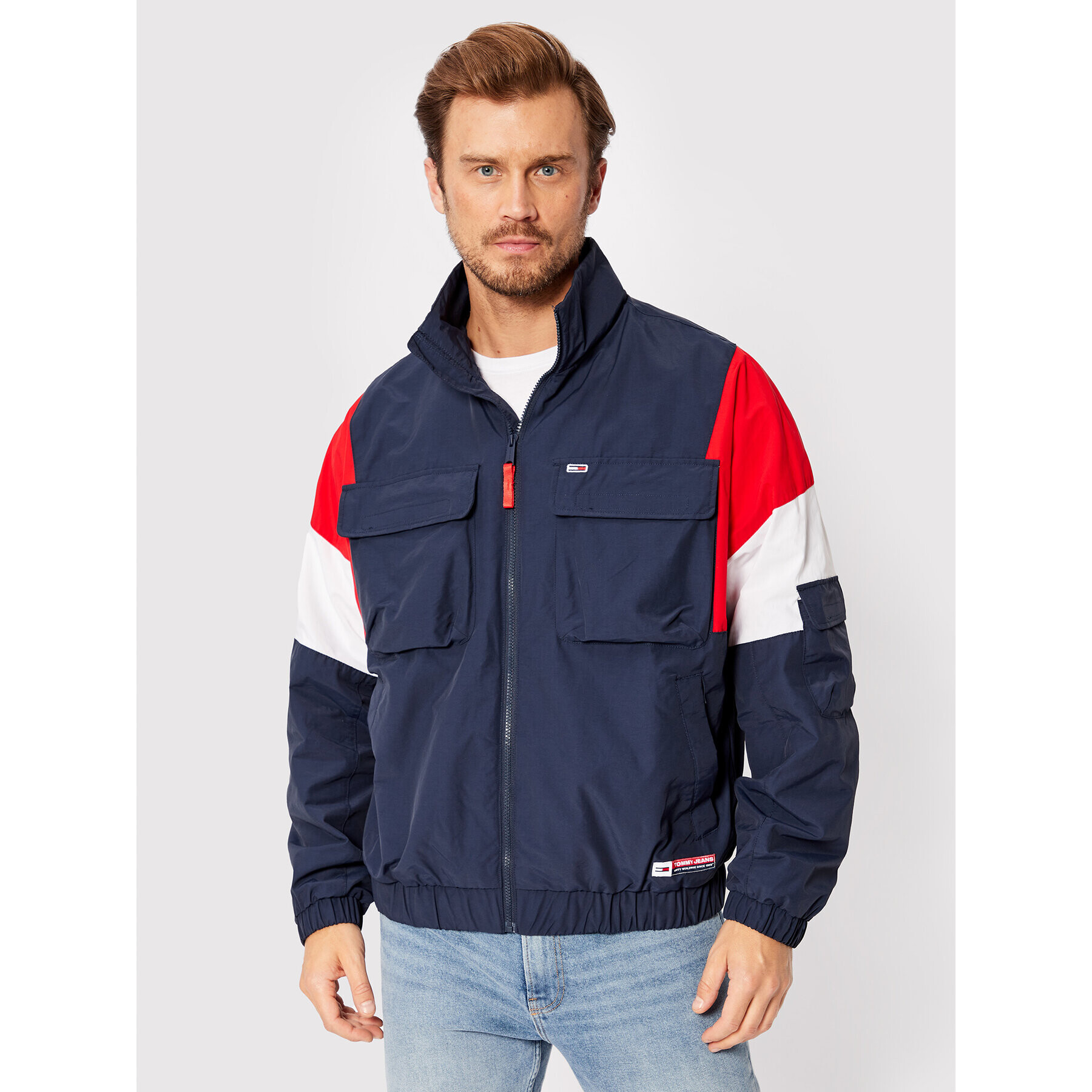 Tommy Jeans Bunda pro přechodné období Tjm Archive DM0DM13058 Tmavomodrá Relaxed Fit - Pepit.cz