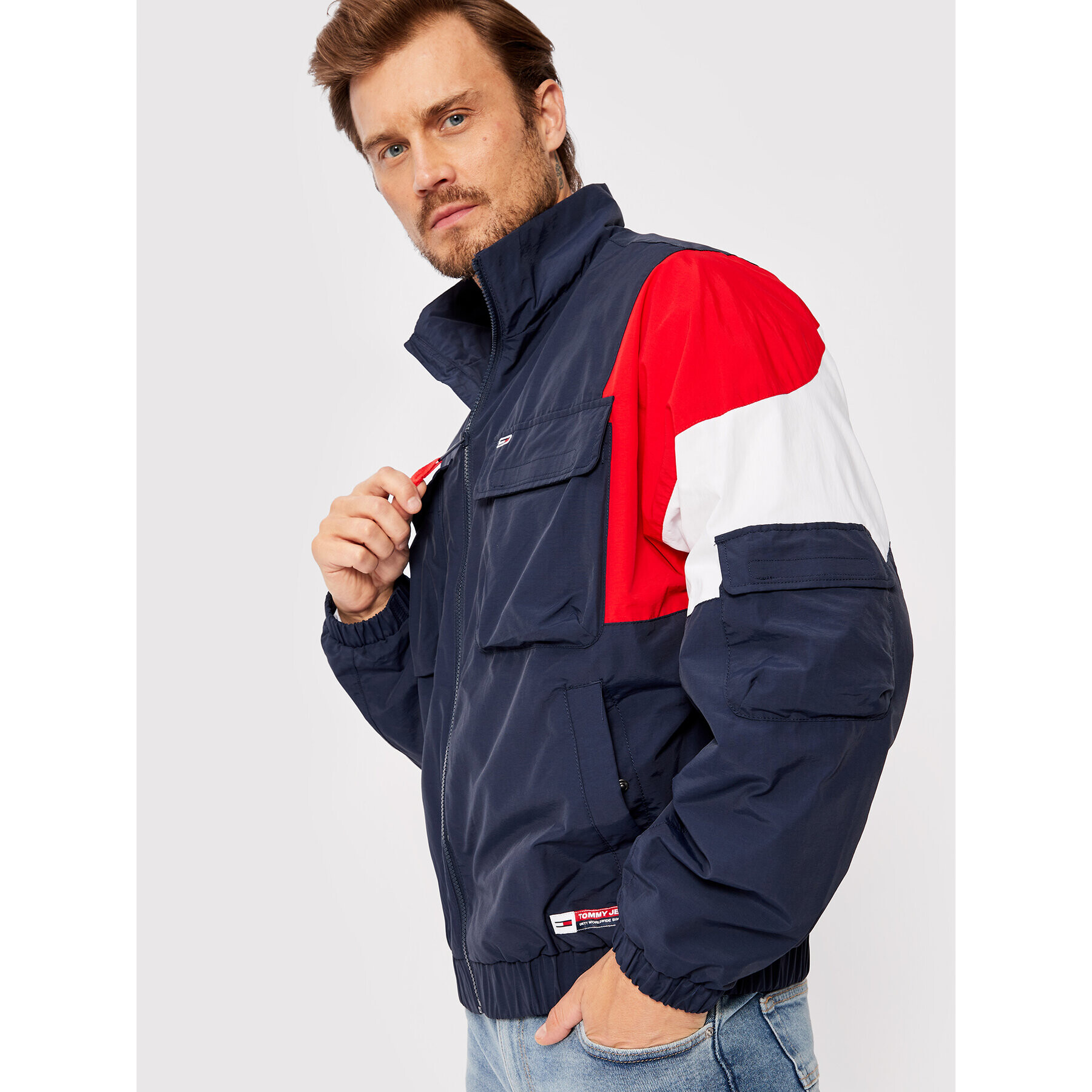 Tommy Jeans Bunda pro přechodné období Tjm Archive DM0DM13058 Tmavomodrá Relaxed Fit - Pepit.cz