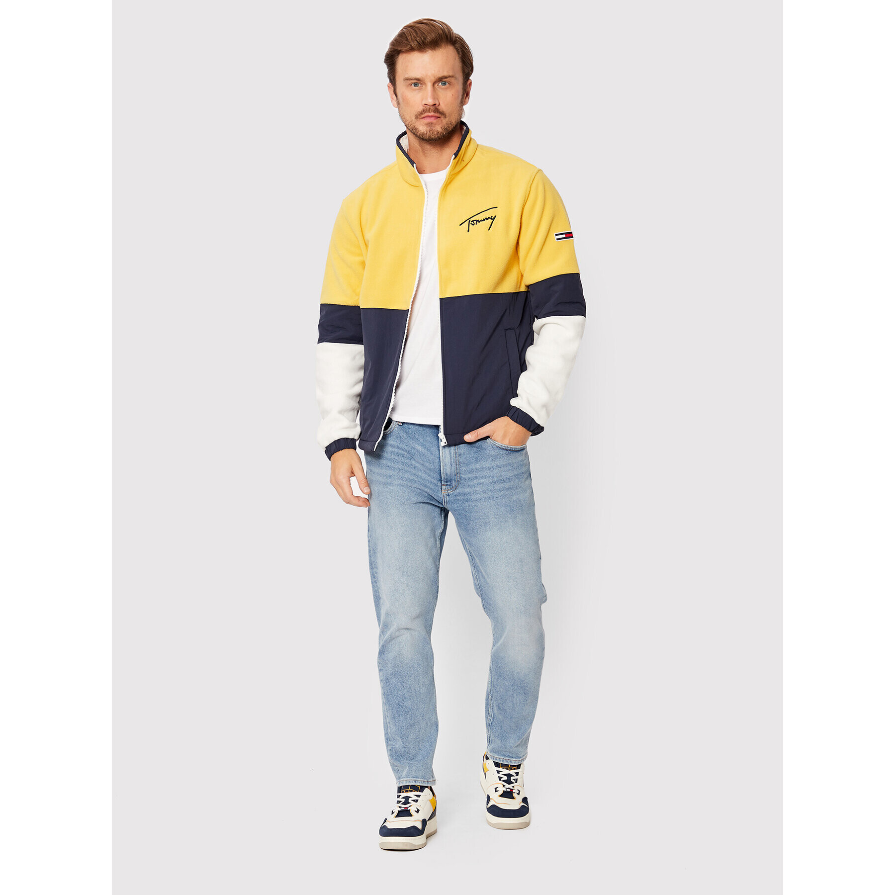 Tommy Jeans Bunda pro přechodné období Tjm Mix Media Retro DM0DM14032 Žlutá Regular Fit - Pepit.cz