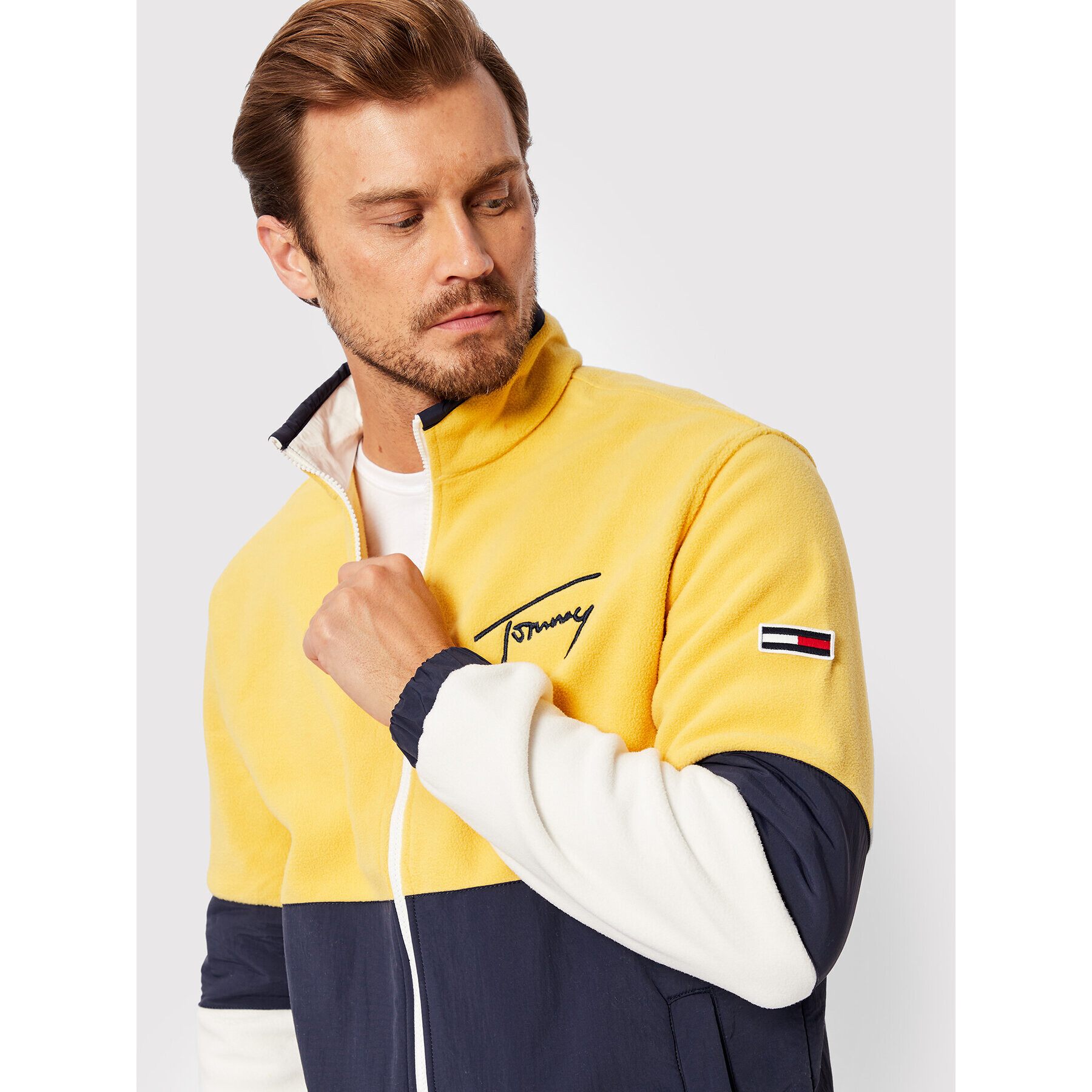 Tommy Jeans Bunda pro přechodné období Tjm Mix Media Retro DM0DM14032 Žlutá Regular Fit - Pepit.cz