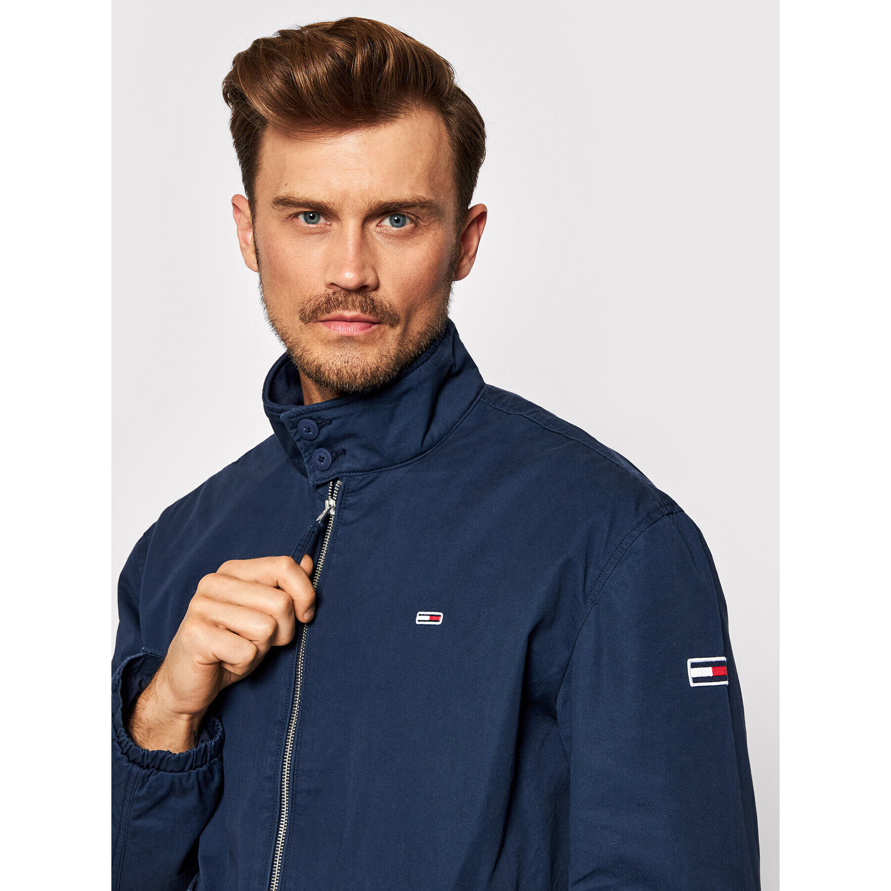 Tommy Jeans Bunda pro přechodné období Tjm Modern Harrington DM0DM10965 Tmavomodrá Regular Fit - Pepit.cz