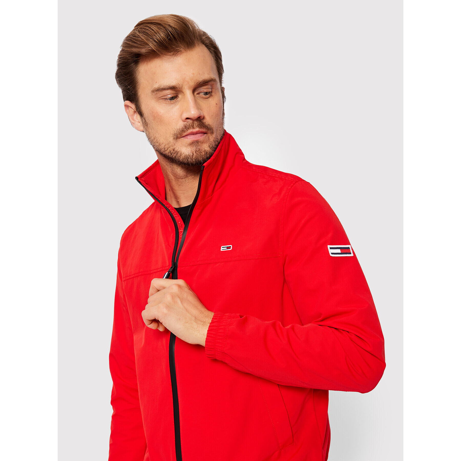 Tommy Jeans Bunda pro přechodné období Tjm Seasonal DM0DM12303 Červená Regular Fit - Pepit.cz