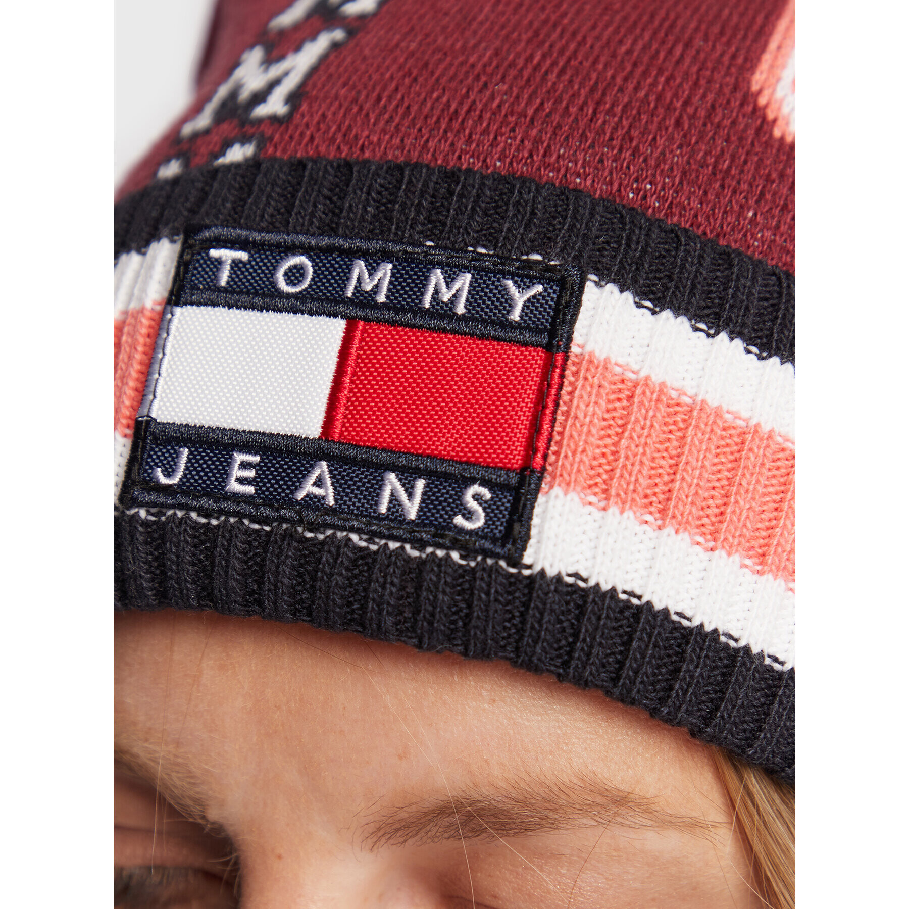 Tommy Jeans Čepice AW0AW12682 Bordó - Pepit.cz