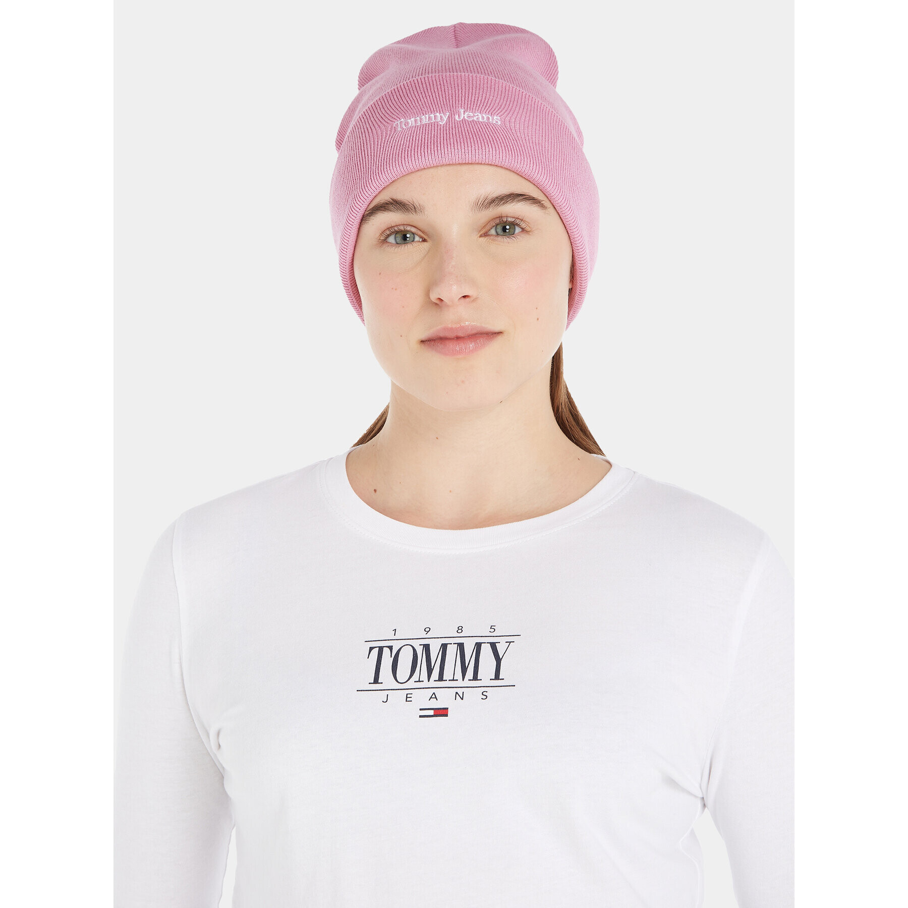 Tommy Jeans Čepice Tjw Sport Beanie AW0AW15473 Růžová - Pepit.cz