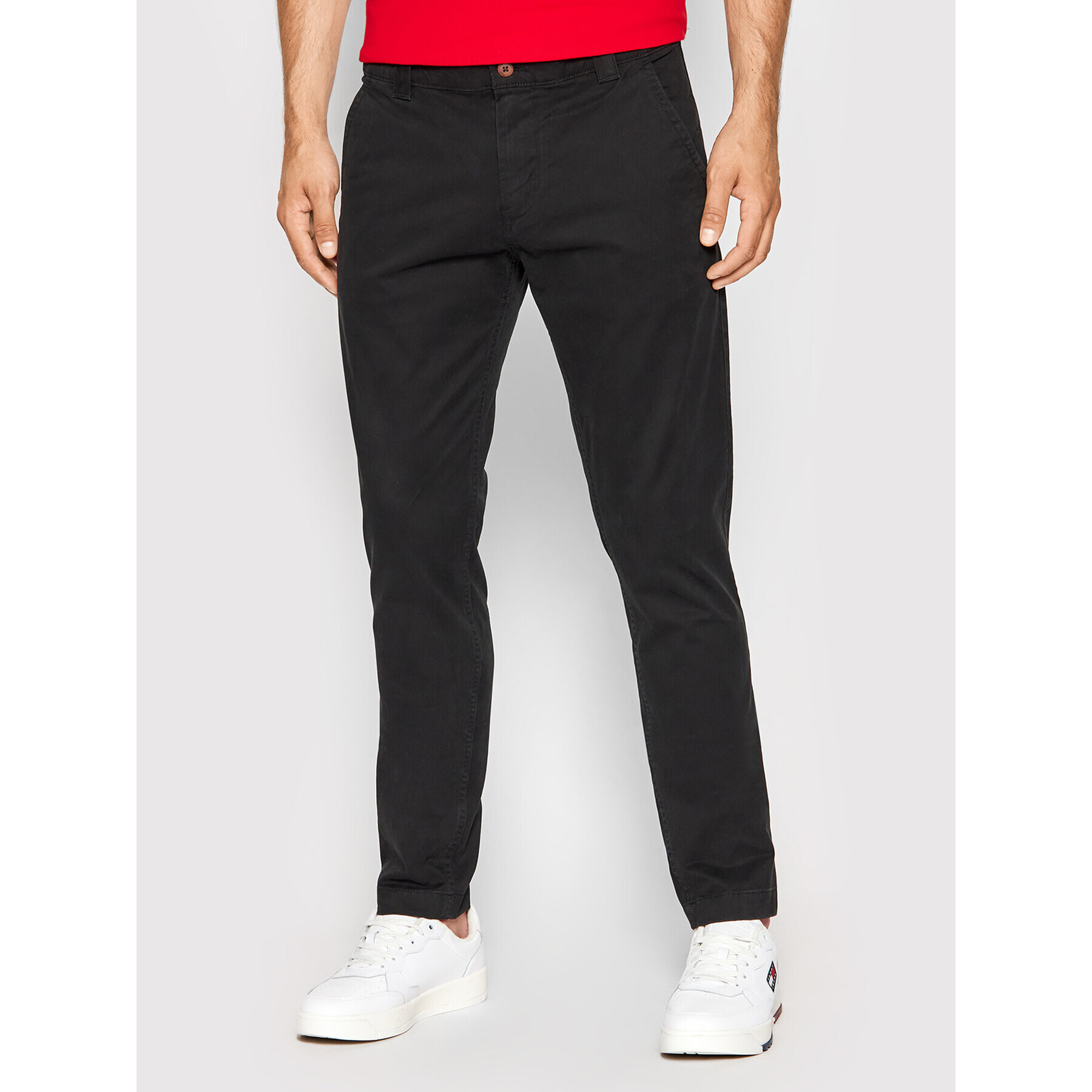 Tommy Jeans Chino kalhoty Scanton DM0DM09595 Černá Slim Fit - Pepit.cz