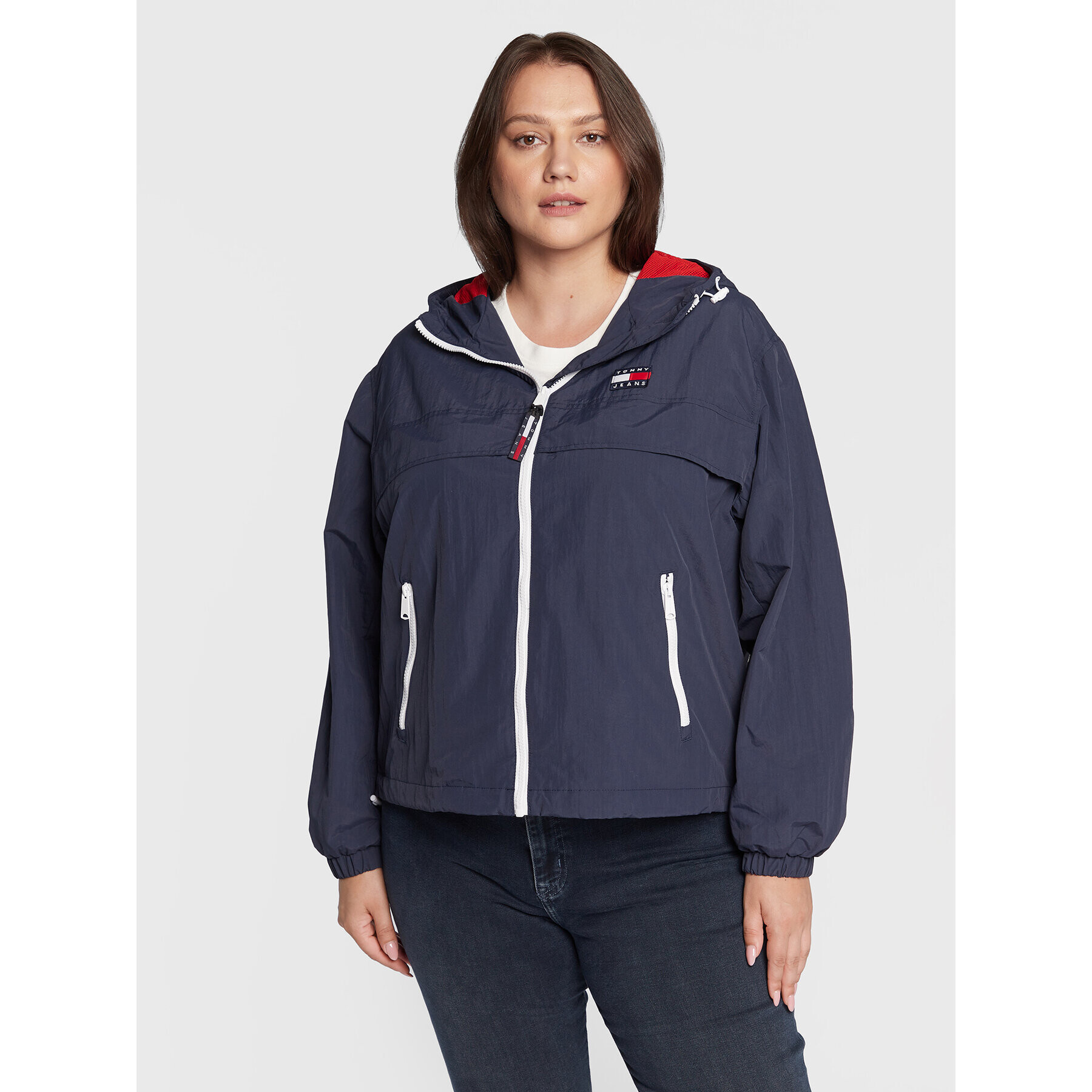 Tommy Jeans Curve Bunda pro přechodné období DW0DW13024 Tmavomodrá Regular Fit - Pepit.cz