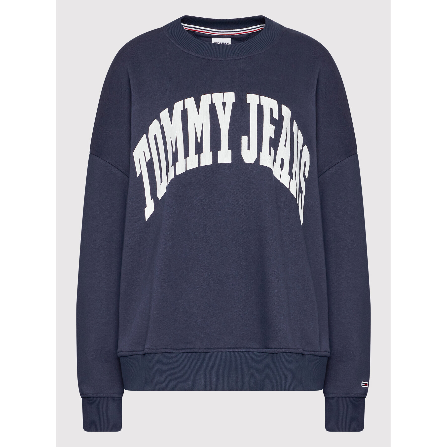 Tommy Jeans Curve Mikina Cry DW0DW12990 Tmavomodrá Relaxed Fit - Pepit.cz