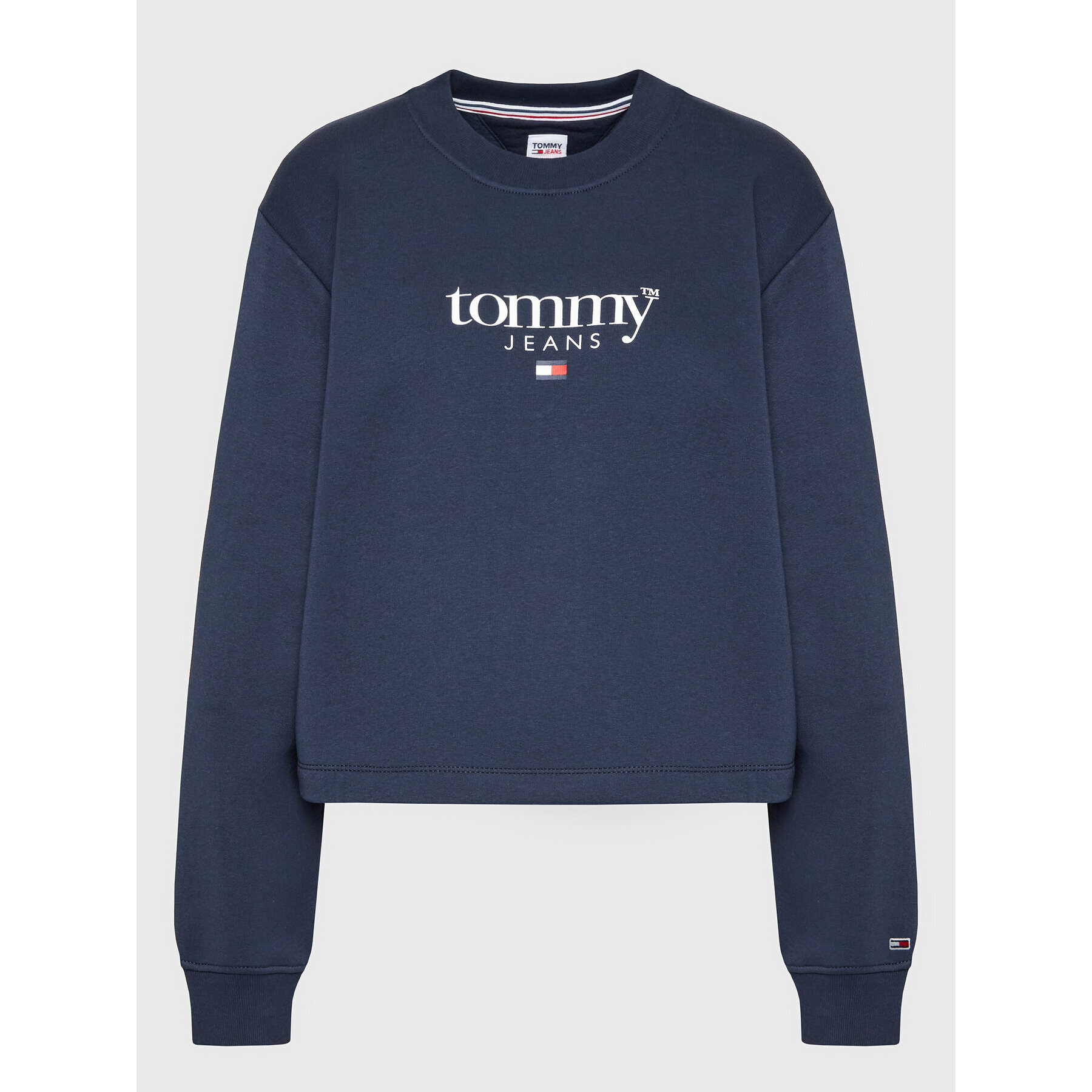 Tommy Jeans Curve Mikina Essential DW0DW14566 Tmavomodrá Relaxed Fit - Pepit.cz