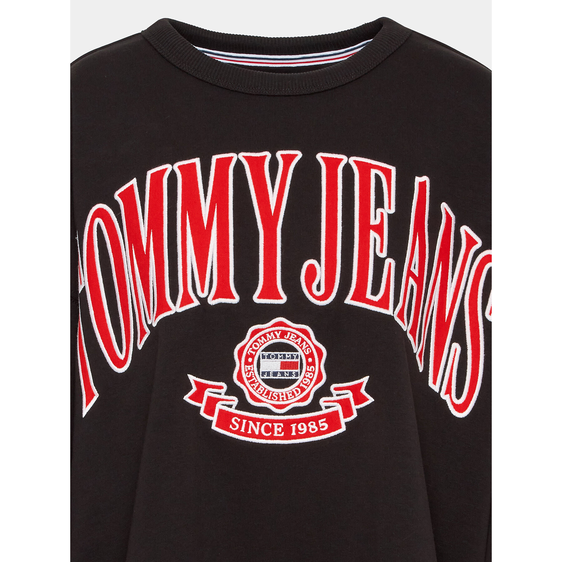 Tommy Jeans Curve Mikina Varsity DW0DW15701 Černá Oversize - Pepit.cz